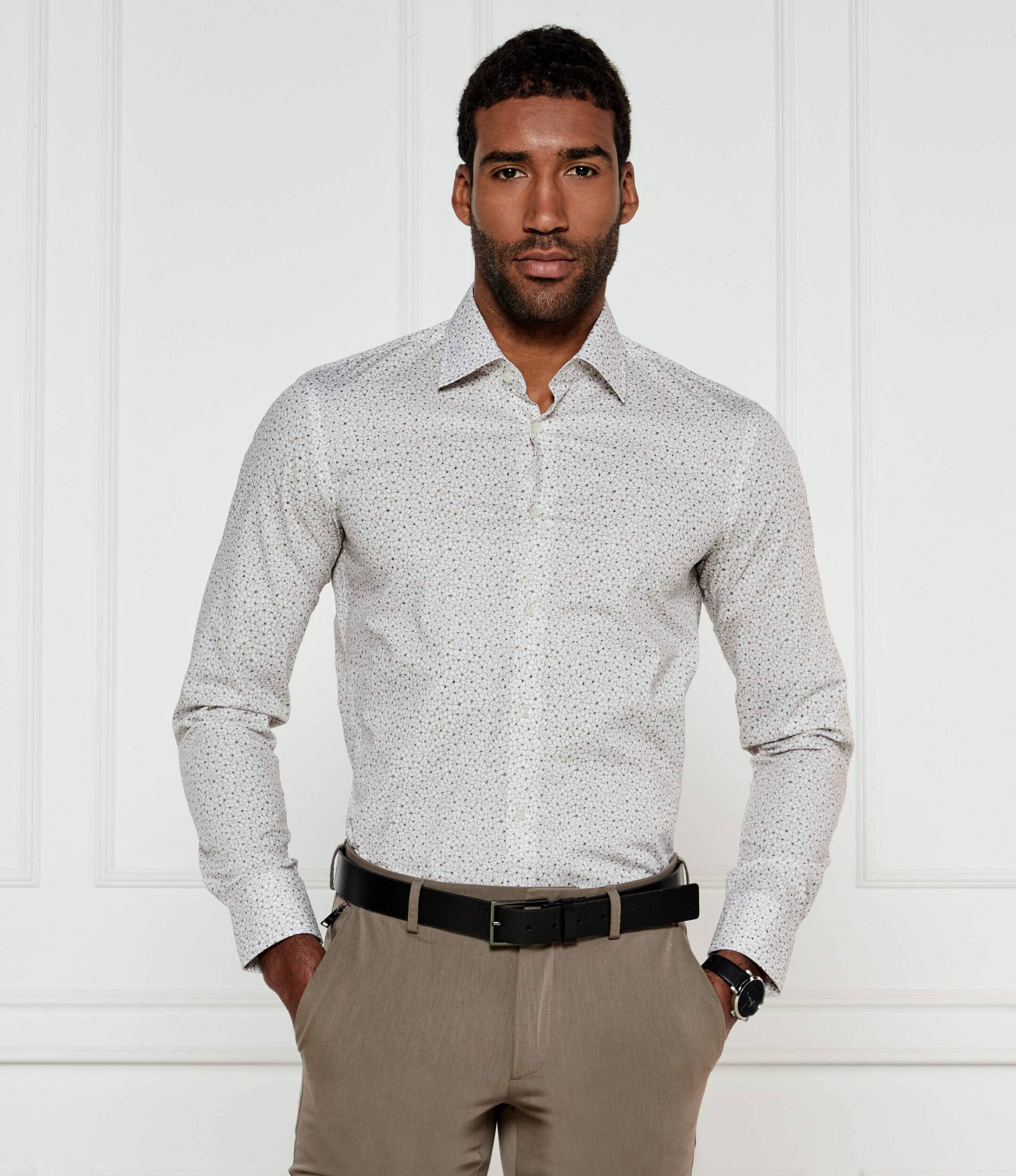 BOSS BLACK Cămașă H-HANK-kent-C1-214 | Slim Fit | stretch