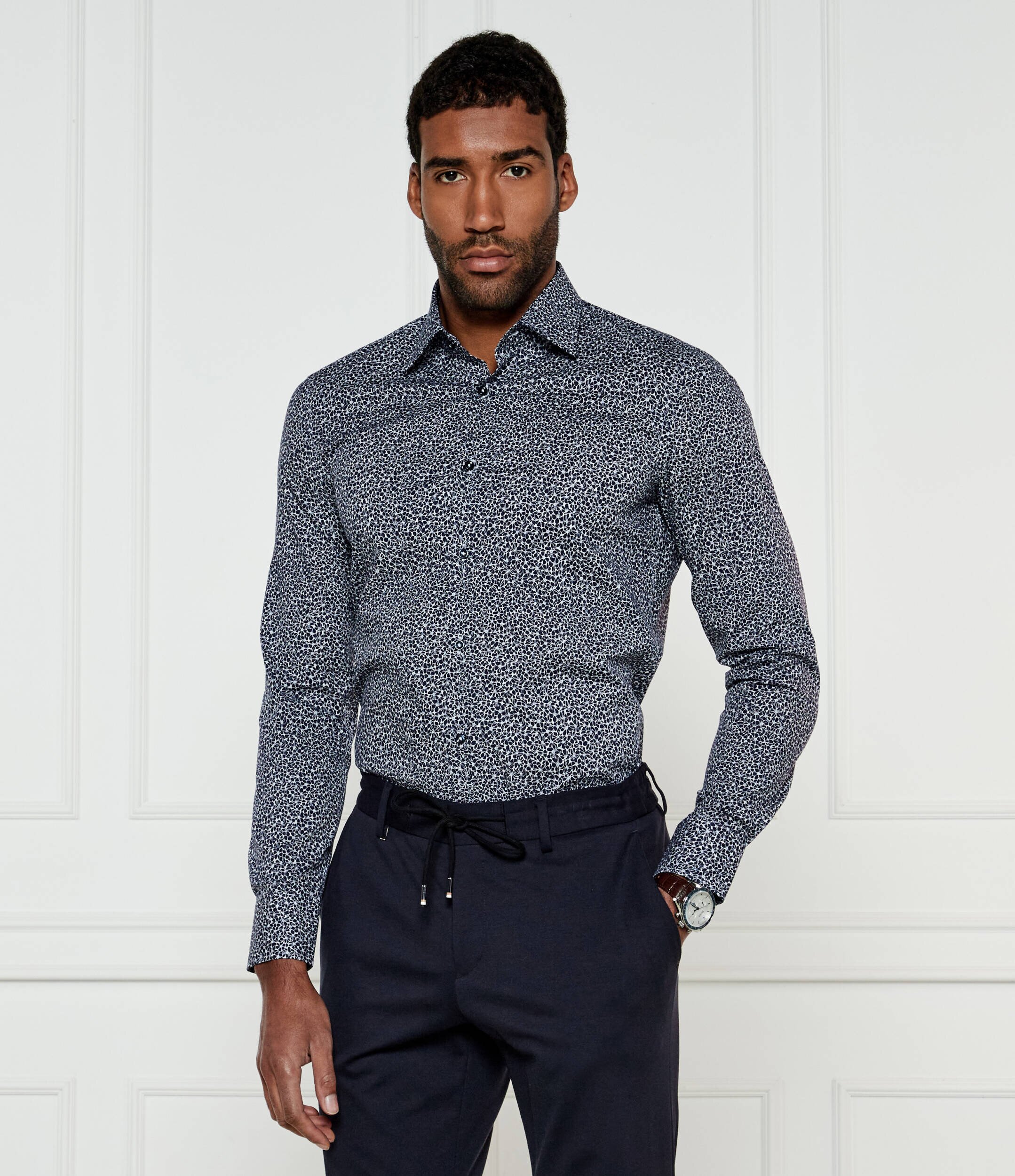 BOSS BLACK Cămașă H-HANK-kent-C1-214 | Slim Fit | stretch