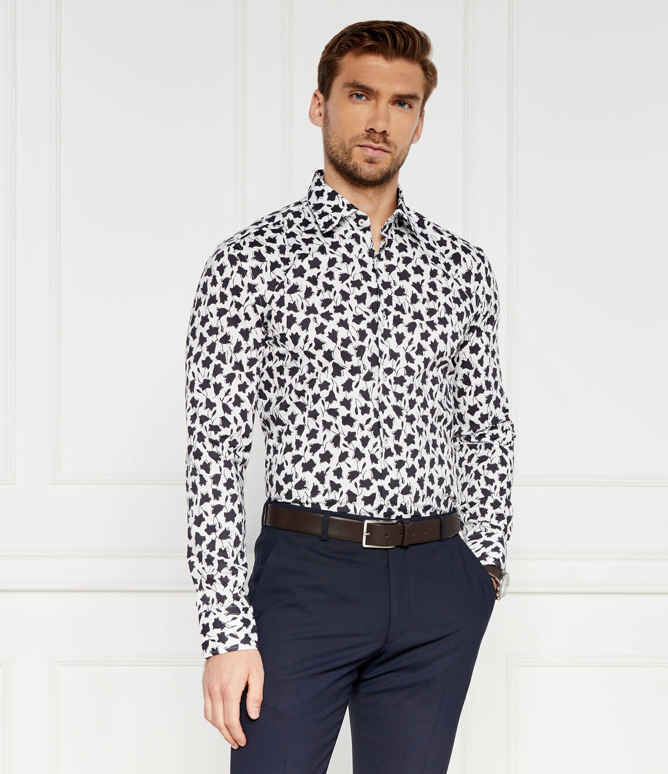 BOSS BLACK Cămașă H-HANK-kent-C1-214 | Slim Fit | stretch
