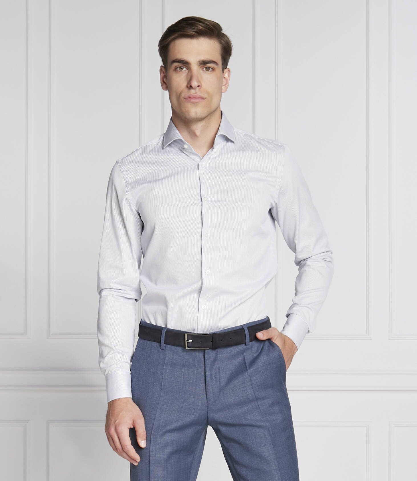 BOSS BLACK Cămașă H-HANK-spread-C1-222 | Slim Fit