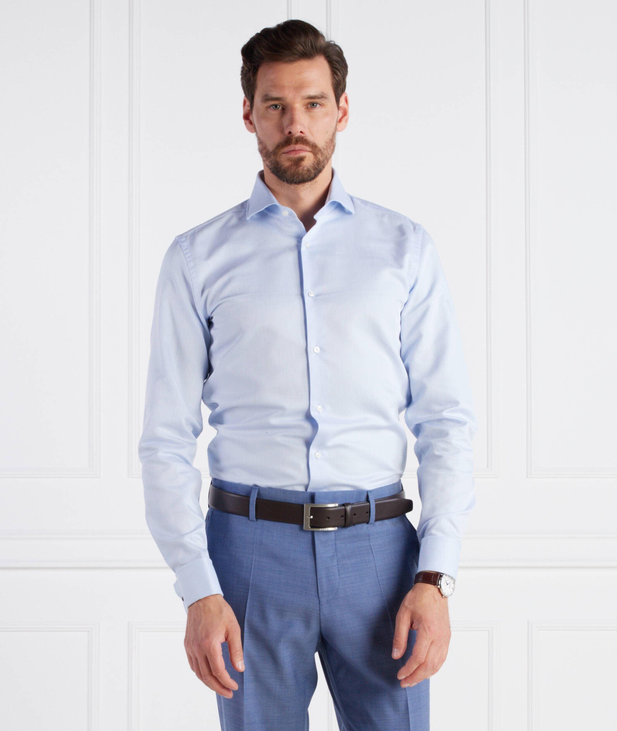 BOSS BLACK Cămașă H-HANK-spread-DC-214 | Slim Fit