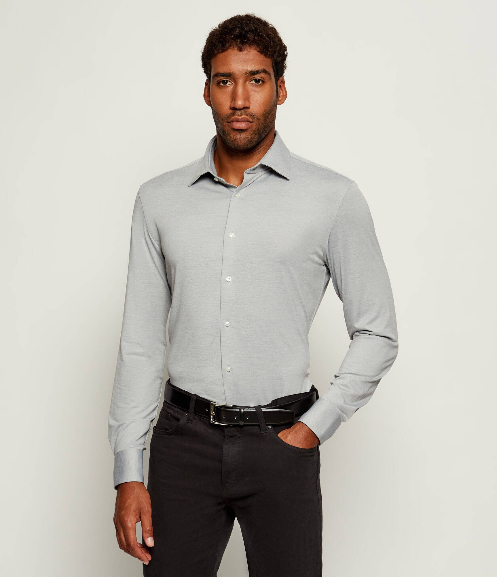 BOSS BLACK Cămașă P-HANK-kent-C1-222 | Slim Fit