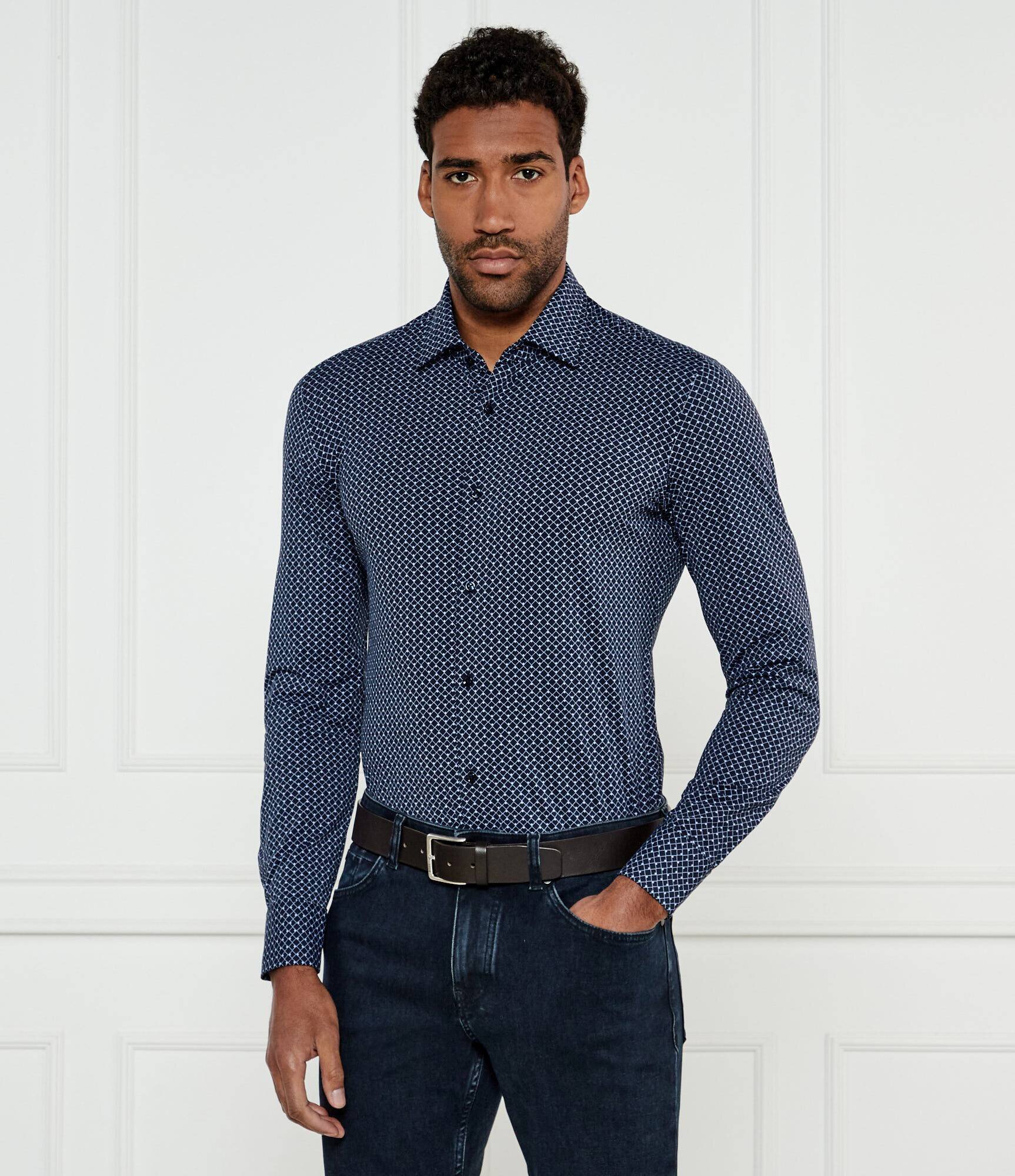 BOSS BLACK Cămașă P-HANK-kent-C1-222 | Slim Fit