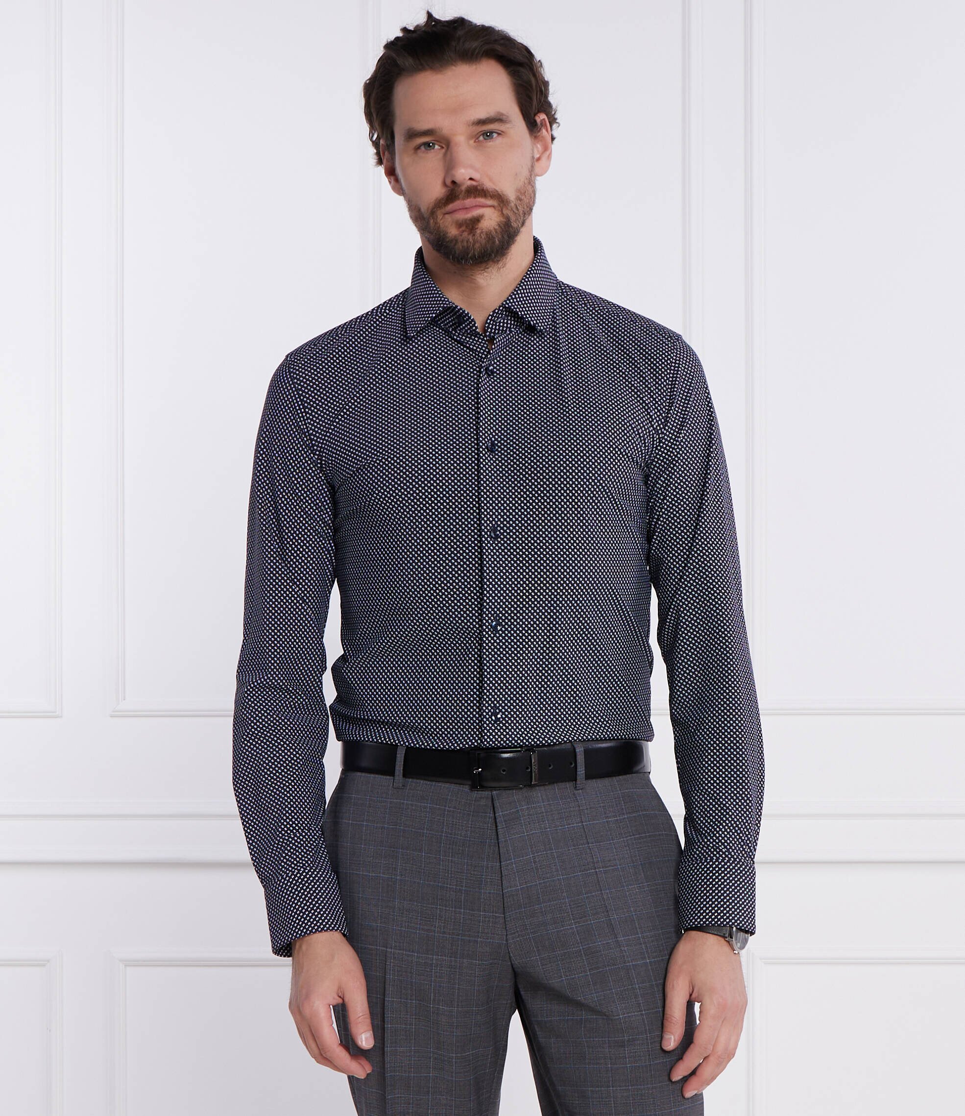BOSS BLACK Cămașă P-HANK-s-kent-C1-222 | Slim Fit
