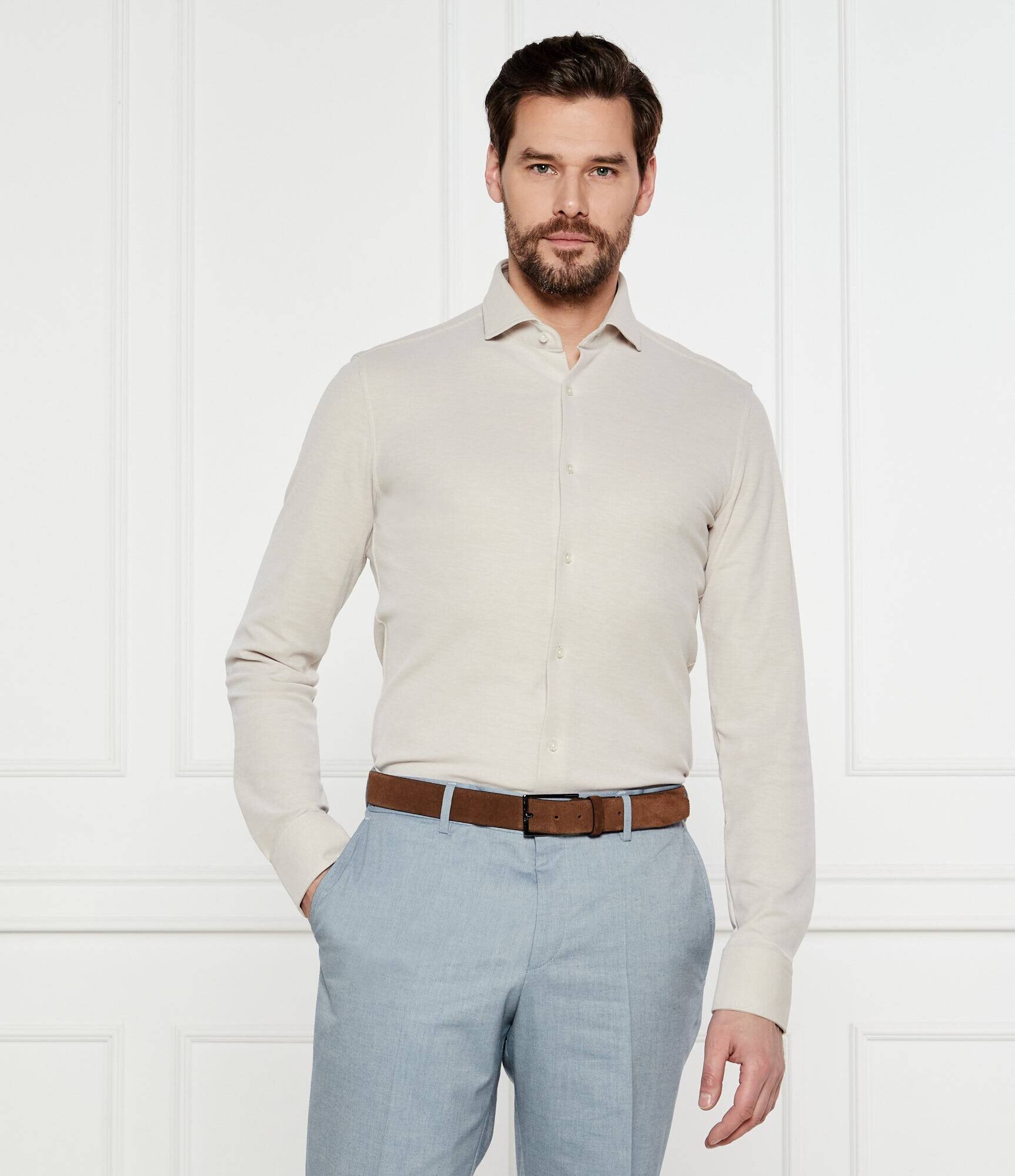 BOSS BLACK Cămașă P-Hank-spread-243 | Slim Fit | stretch