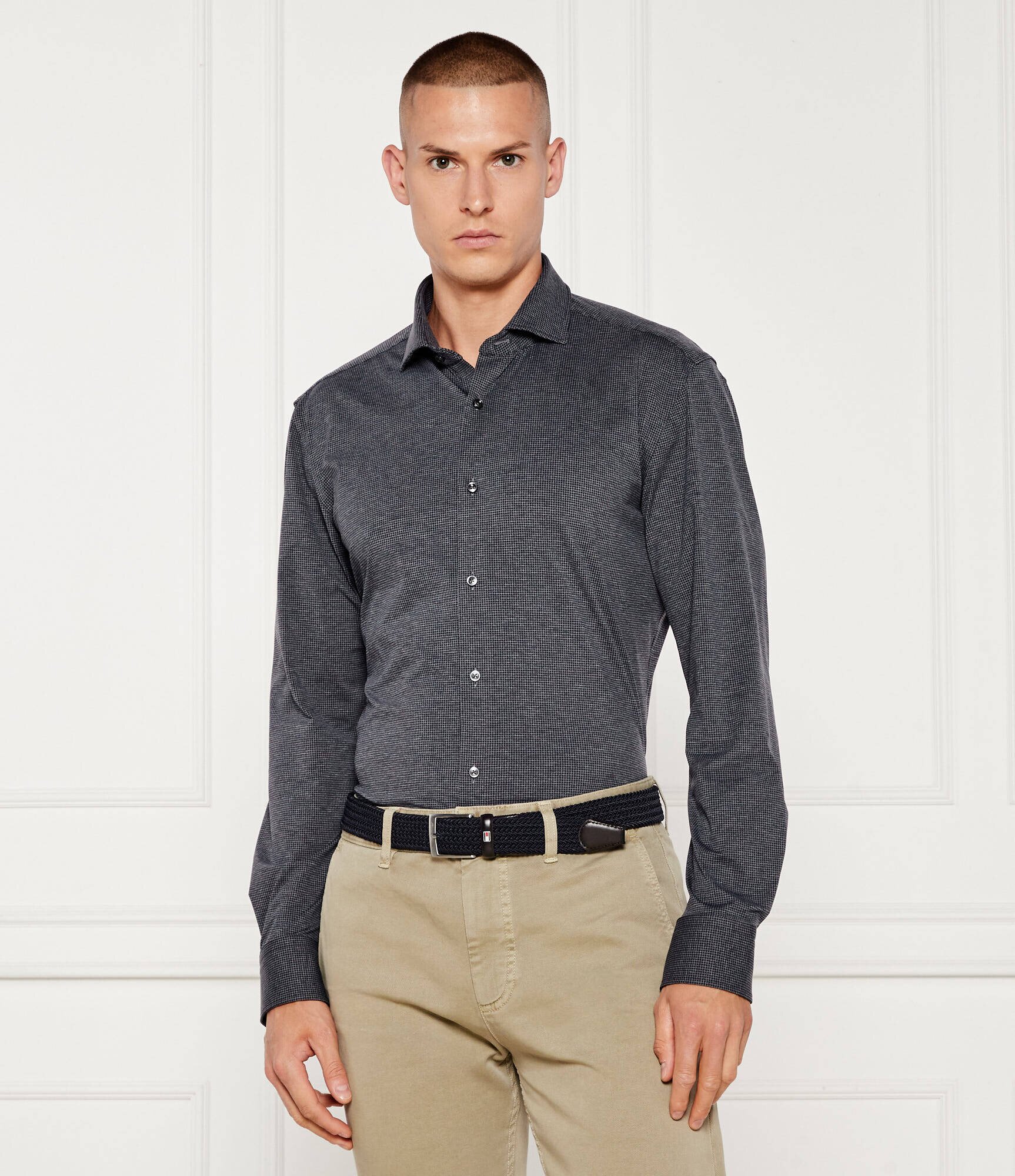BOSS BLACK Cămașă P-HANK-spread-C1-222 | Slim Fit