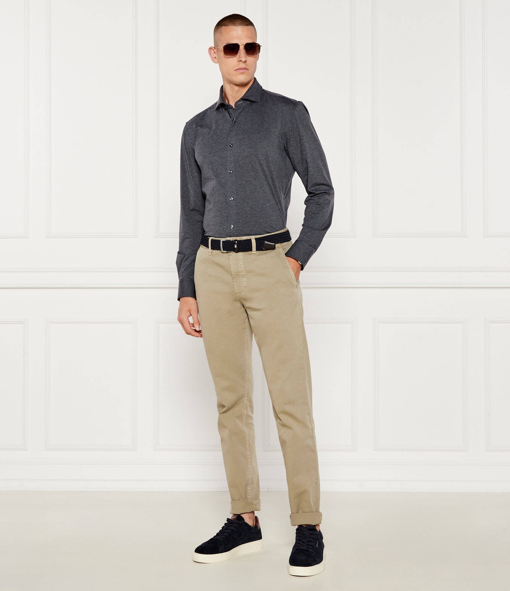 BOSS BLACK Cămașă P-HANK-spread-C1-222 | Slim Fit