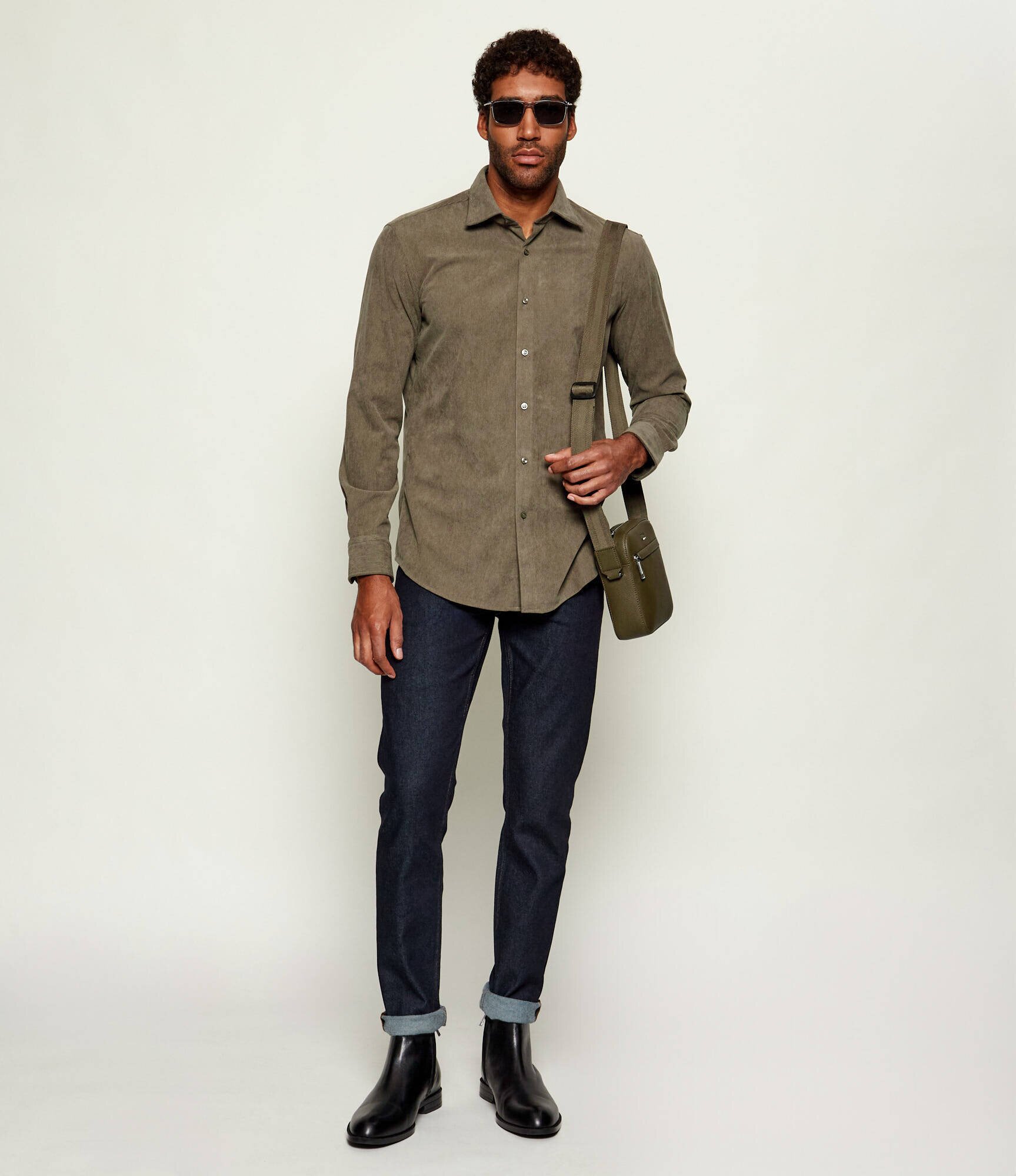 BOSS BLACK Cămașă P-JOE-kent-C1-222 | regular fit | catifea reiată