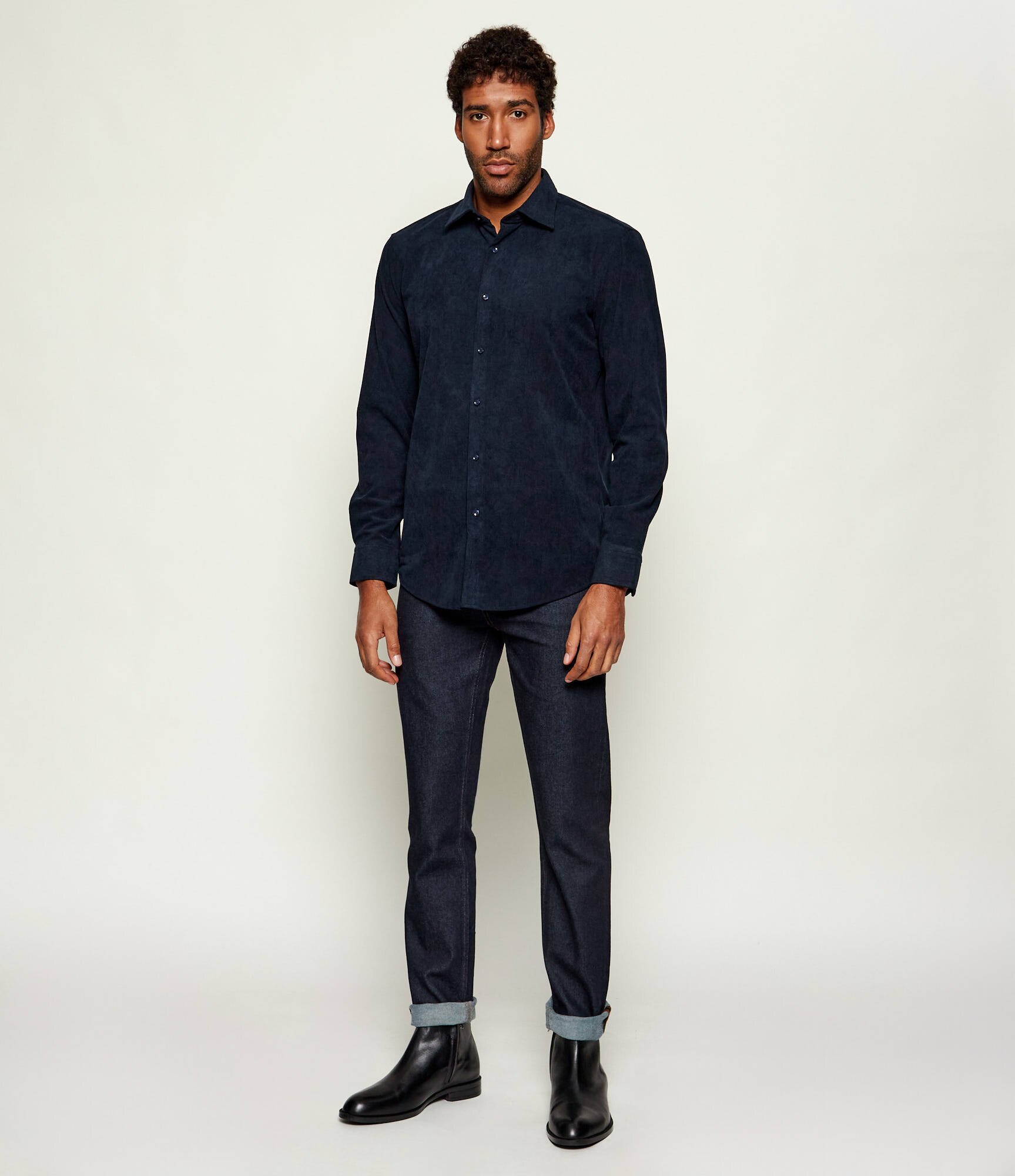 BOSS BLACK Cămașă P-JOE-kent-C1-222 | regular fit | catifea reiată
