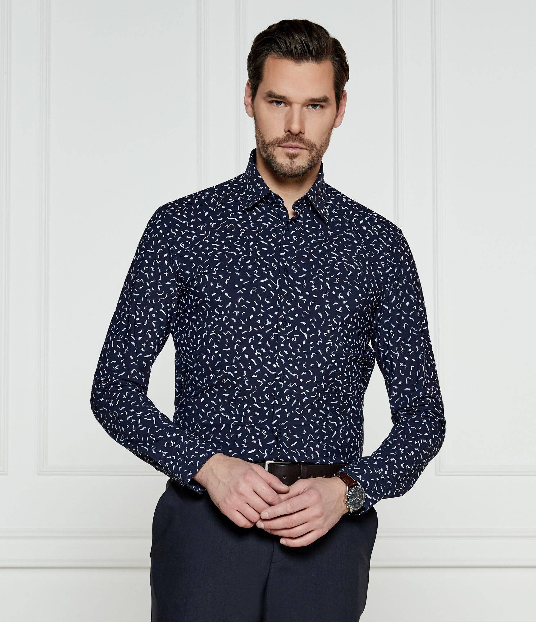 BOSS BLACK Cămașă P-ROAN-kent-C1-233 | Slim Fit | stretch
