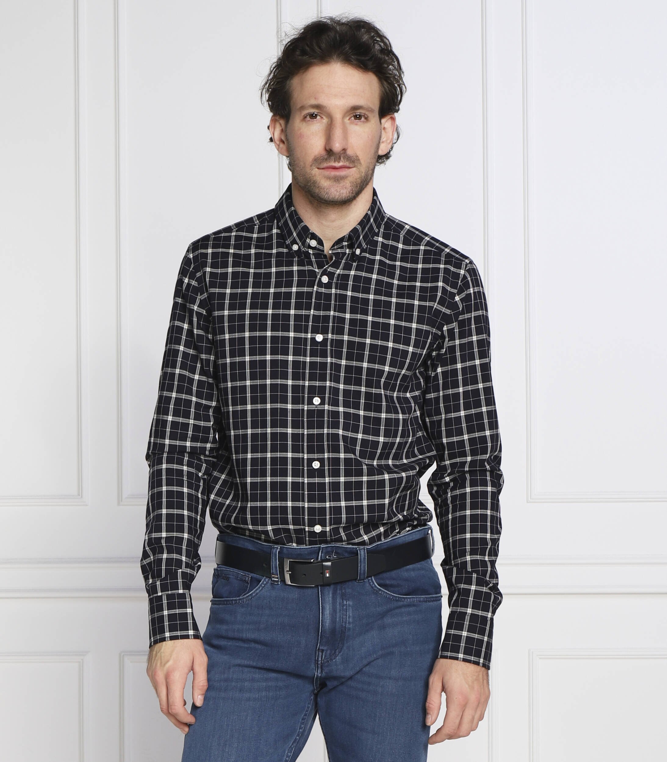 BOSS BLACK Cămașă | Regular Fit cu adaos de lână