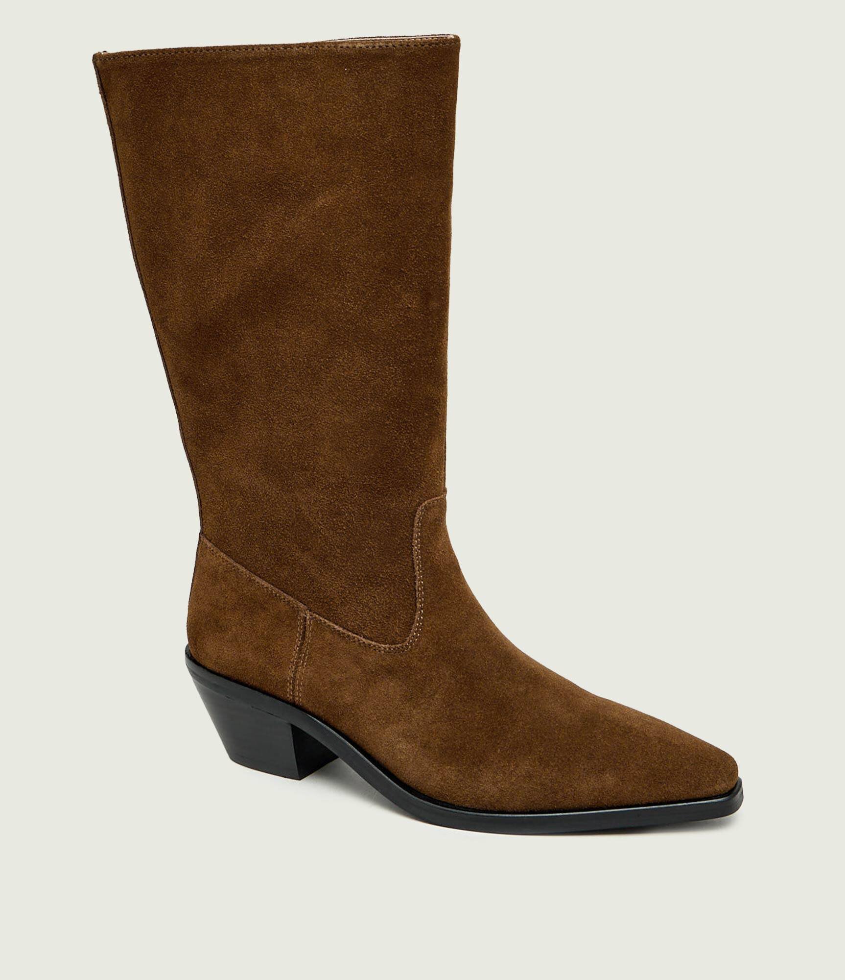 BOSS BLACK Cizme Niara_Bootie50_SDZ | piele întoarsă