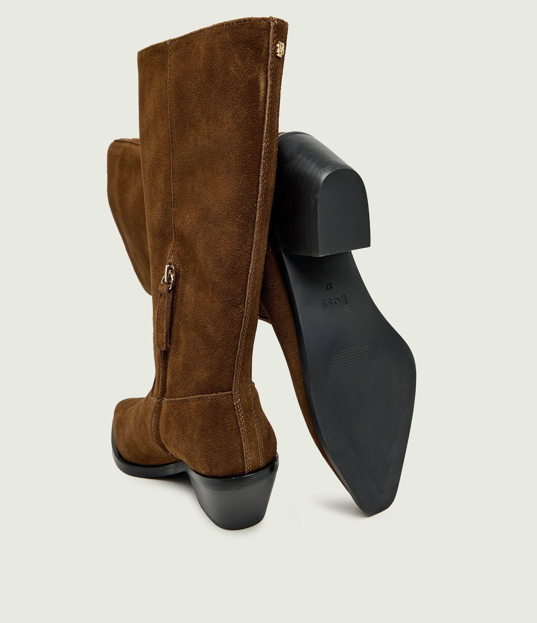 BOSS BLACK Cizme Niara_Bootie50_SDZ | piele întoarsă