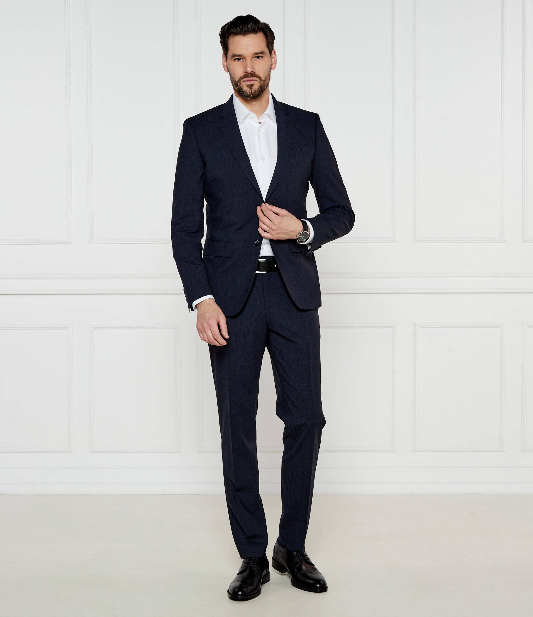 BOSS BLACK Costum H-Huge-2Pcs-224 | Slim Fit cu adaos de lână