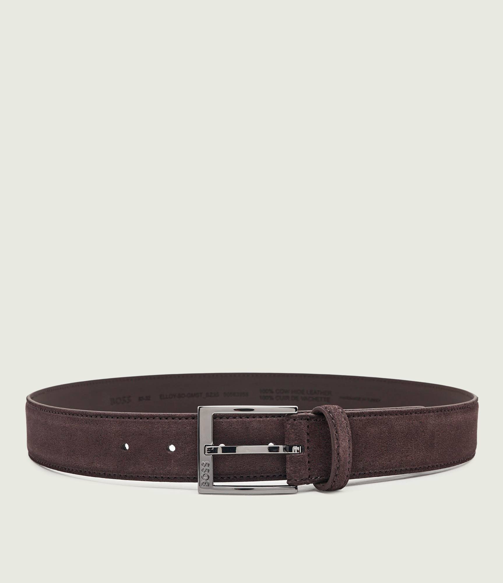 BOSS BLACK Curea Elloy-Sd-GmSt_Sz35 | piele întoarsă