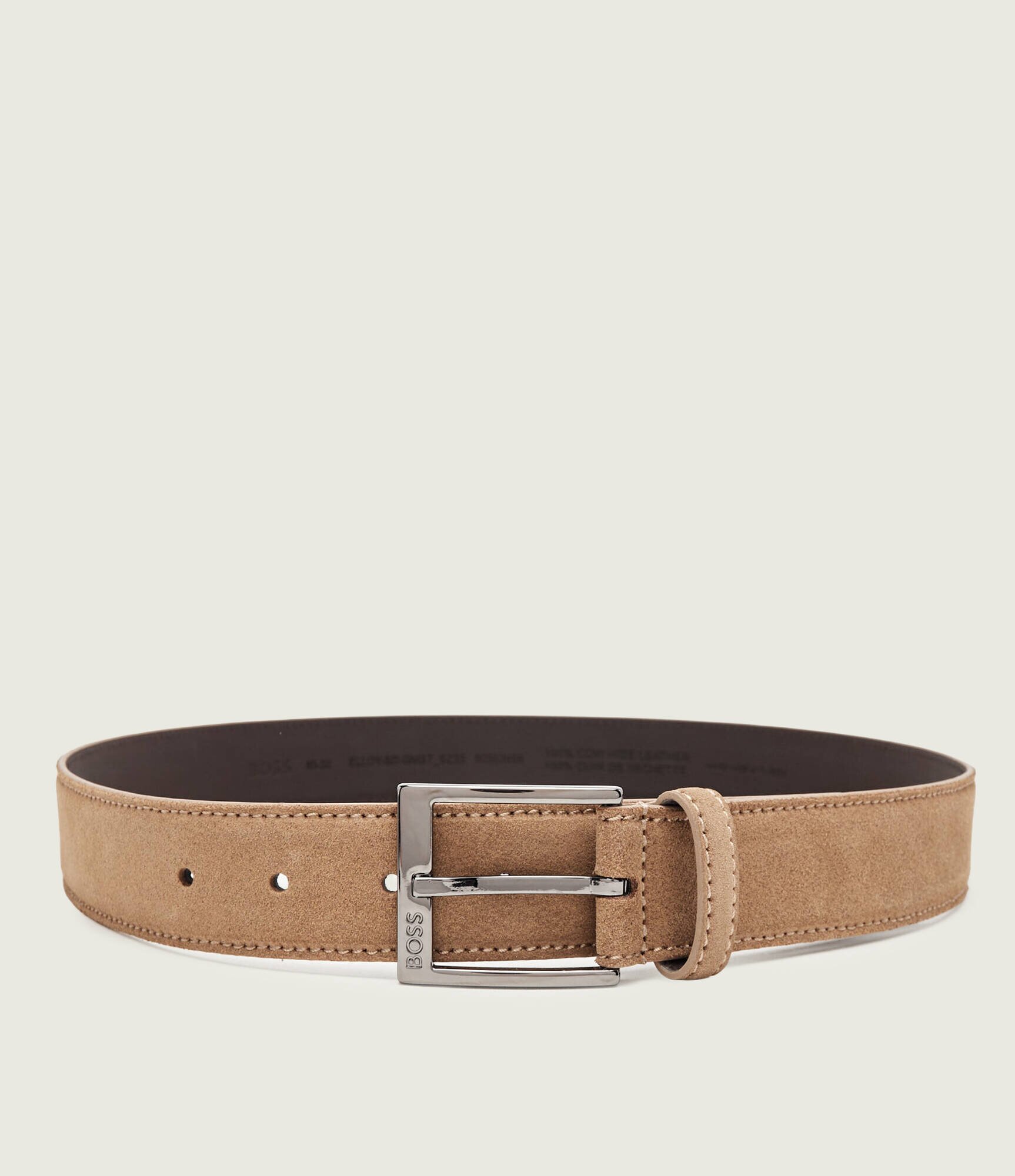 BOSS BLACK Curea Elloy-Sd-GmSt_Sz35 | piele întoarsă