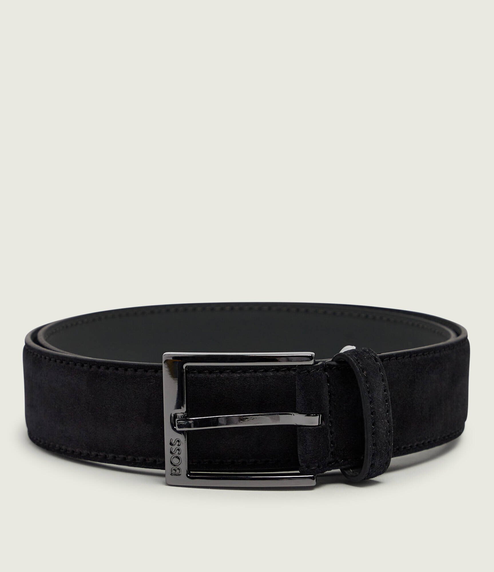 BOSS BLACK Curea Elloy-Sd-GmSt_Sz35 | piele întoarsă