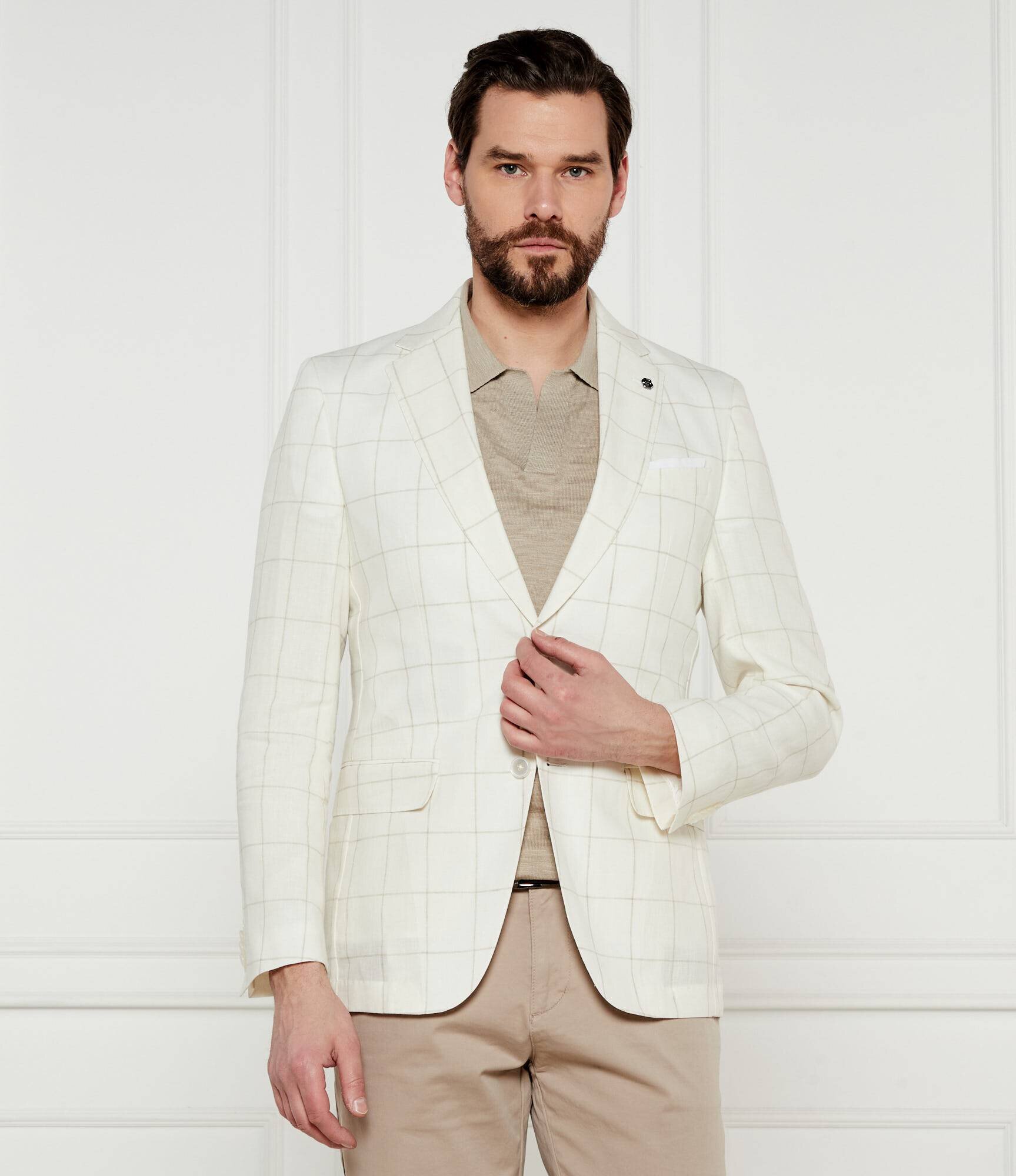 BOSS BLACK De in sacou H-Hutson-233 | Slim Fit cu adaos de lână