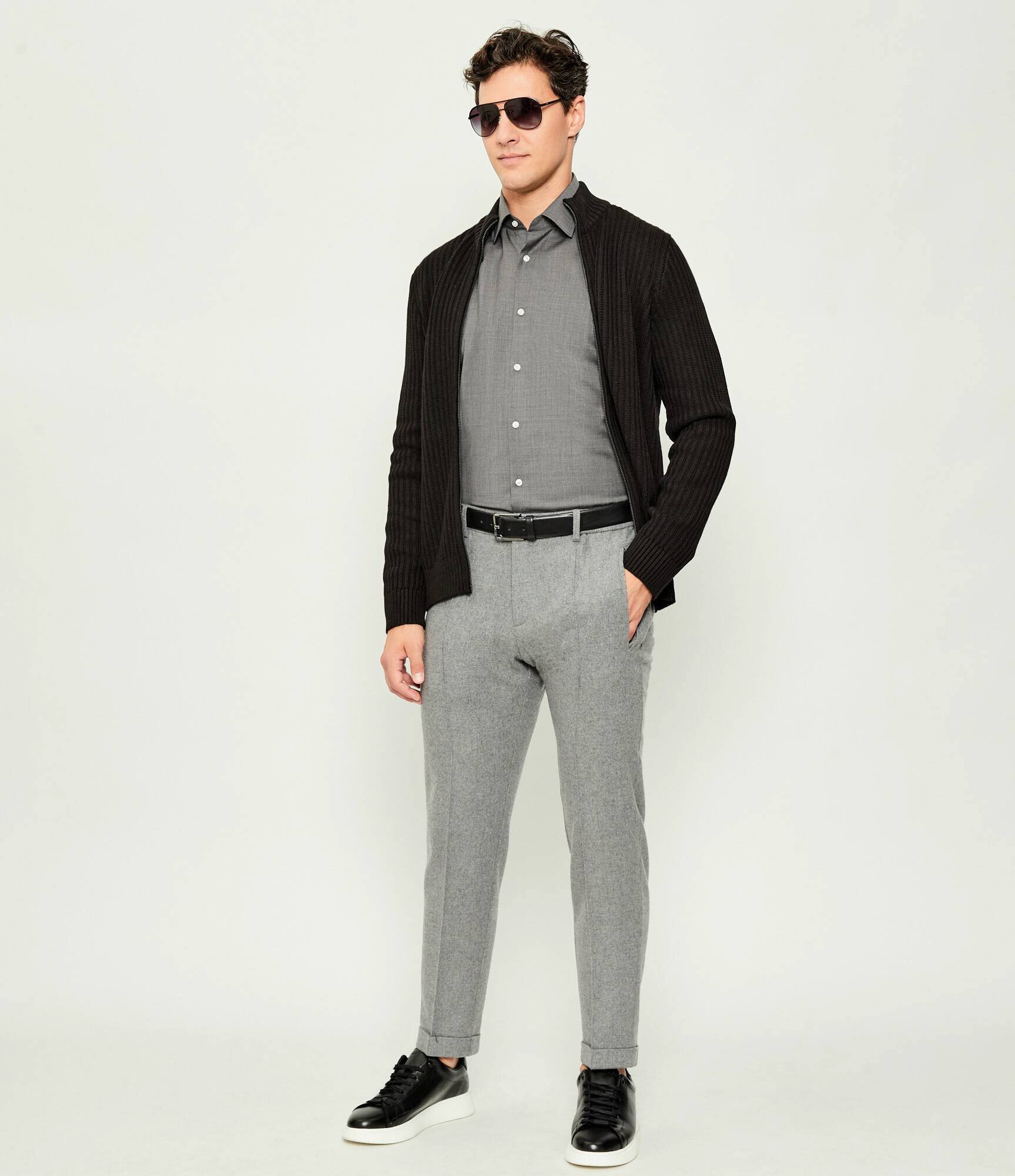 BOSS BLACK De lână cămașă H-JOE-kent-C1-214 | regular fit