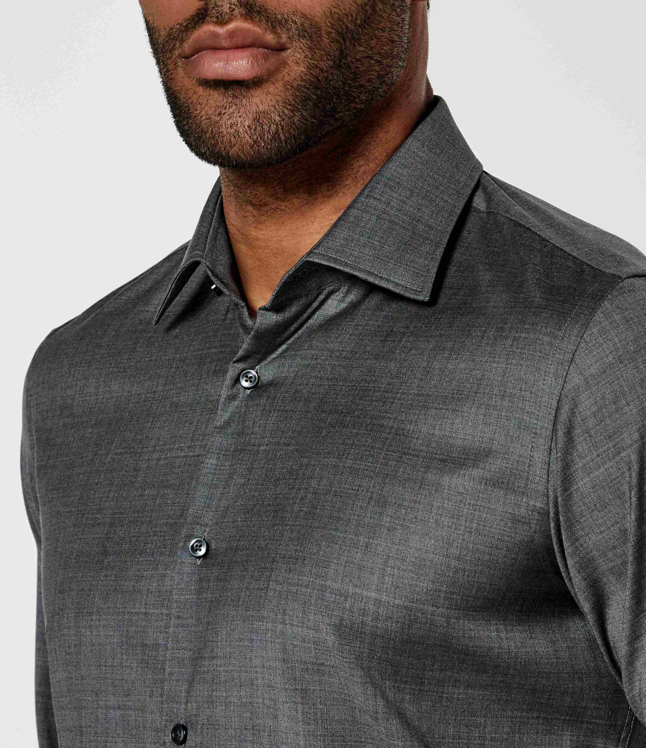 BOSS BLACK De lână cămașă H-JOE-kent-C1-214 | Regular Fit