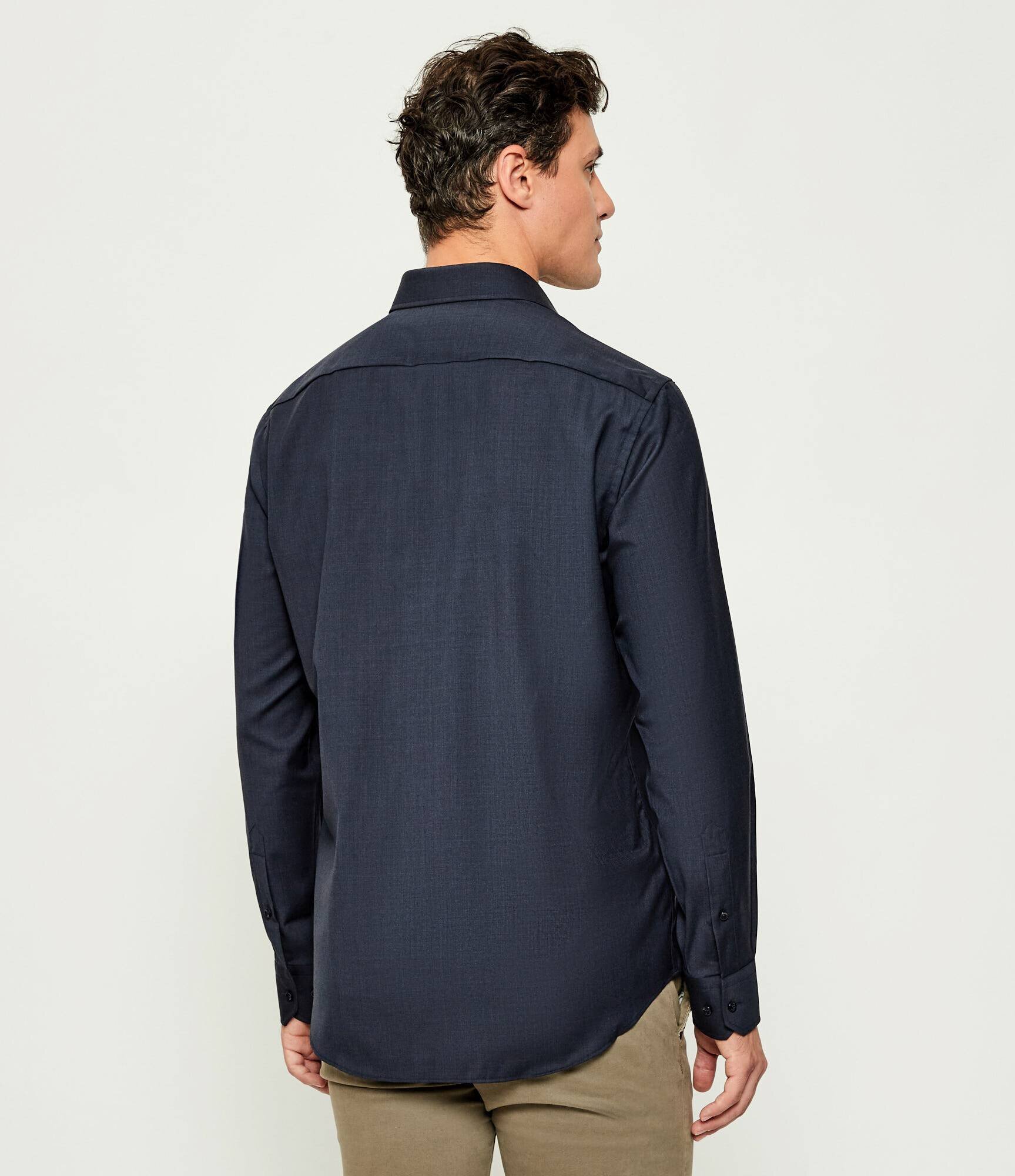 BOSS BLACK De lână cămașă H-JOE-kent-C1-214 | regular fit