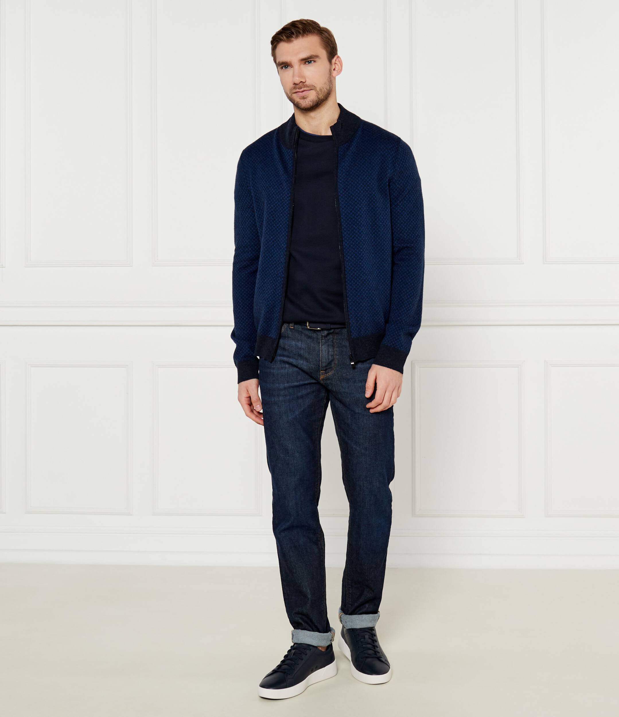 BOSS BLACK De lână cardigan H-Eltorno | Regular Fit