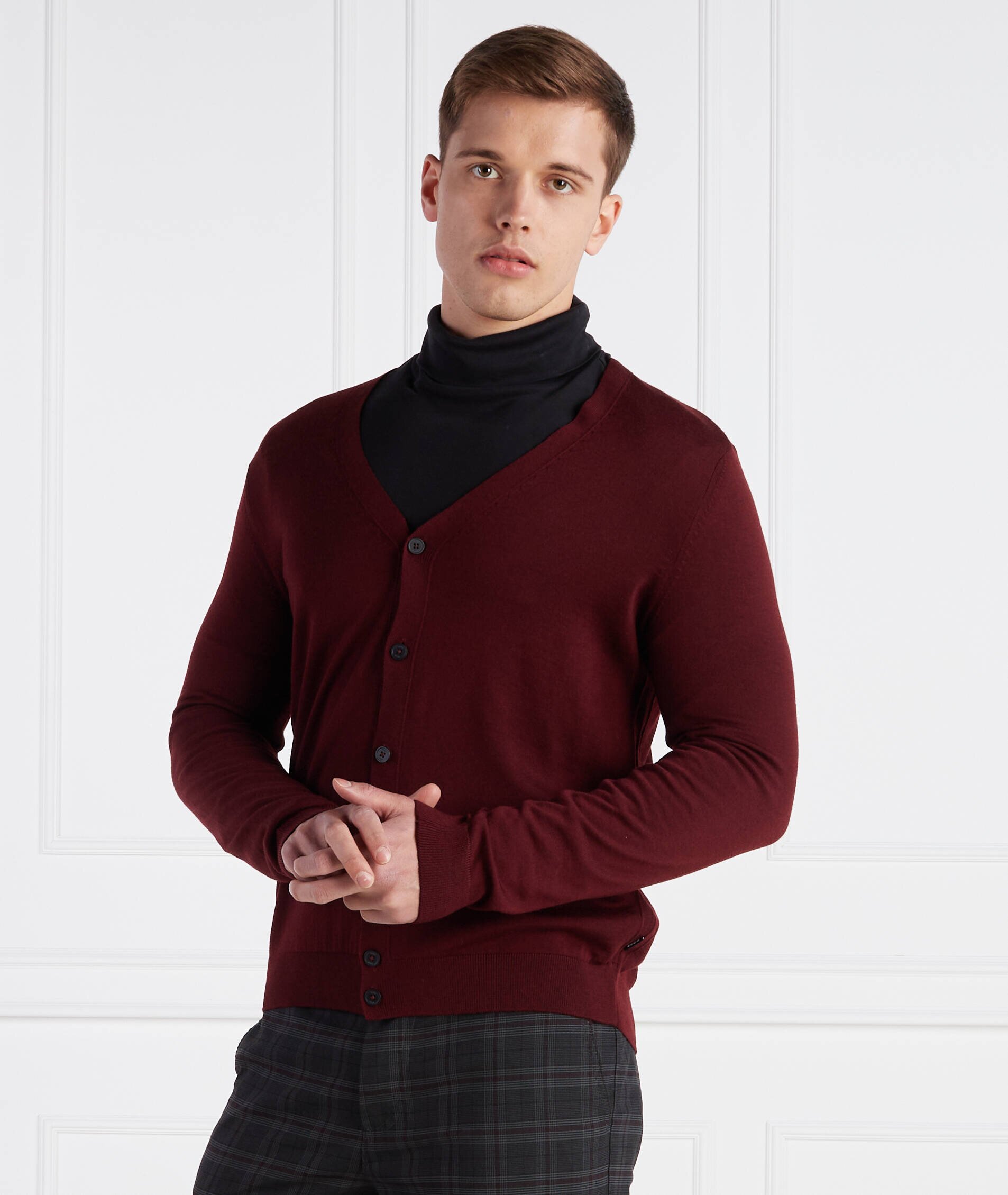 BOSS BLACK de lână cardigan mardon-l | slim fit