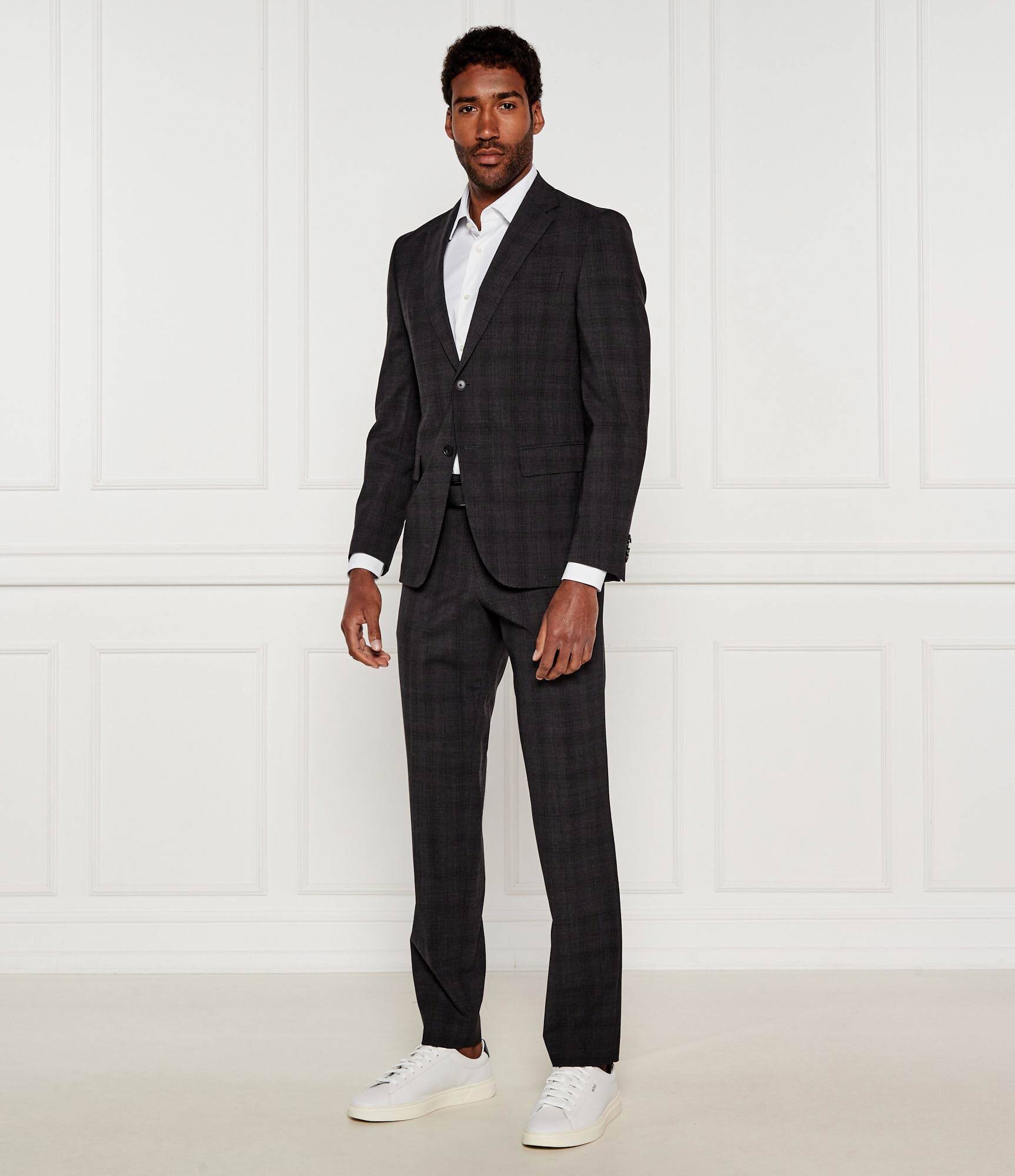 BOSS BLACK De lână costum P-Huge-2Pcs-252 | Slim Fit