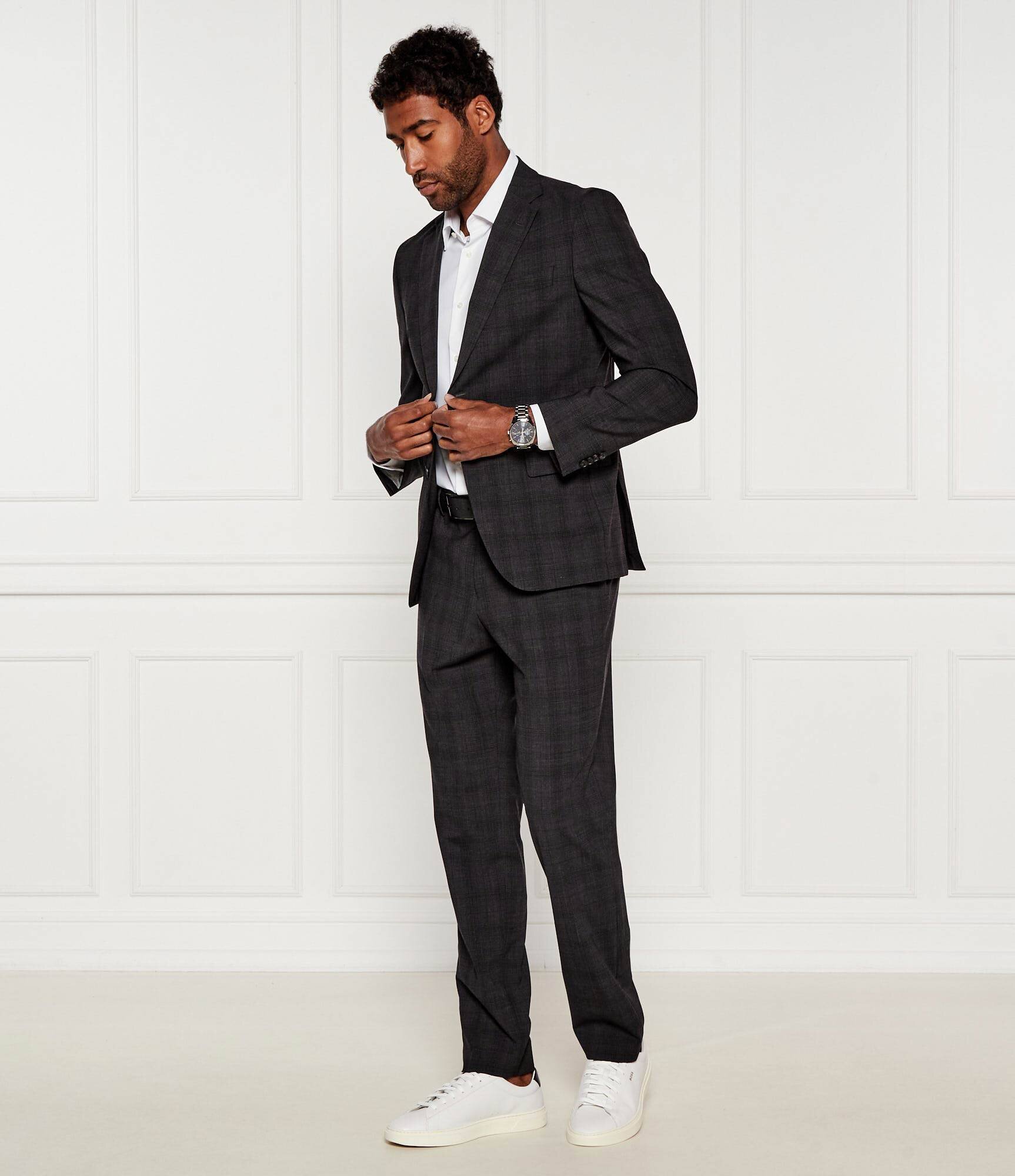 BOSS BLACK De lână costum P-Huge-2Pcs-252 | Slim Fit