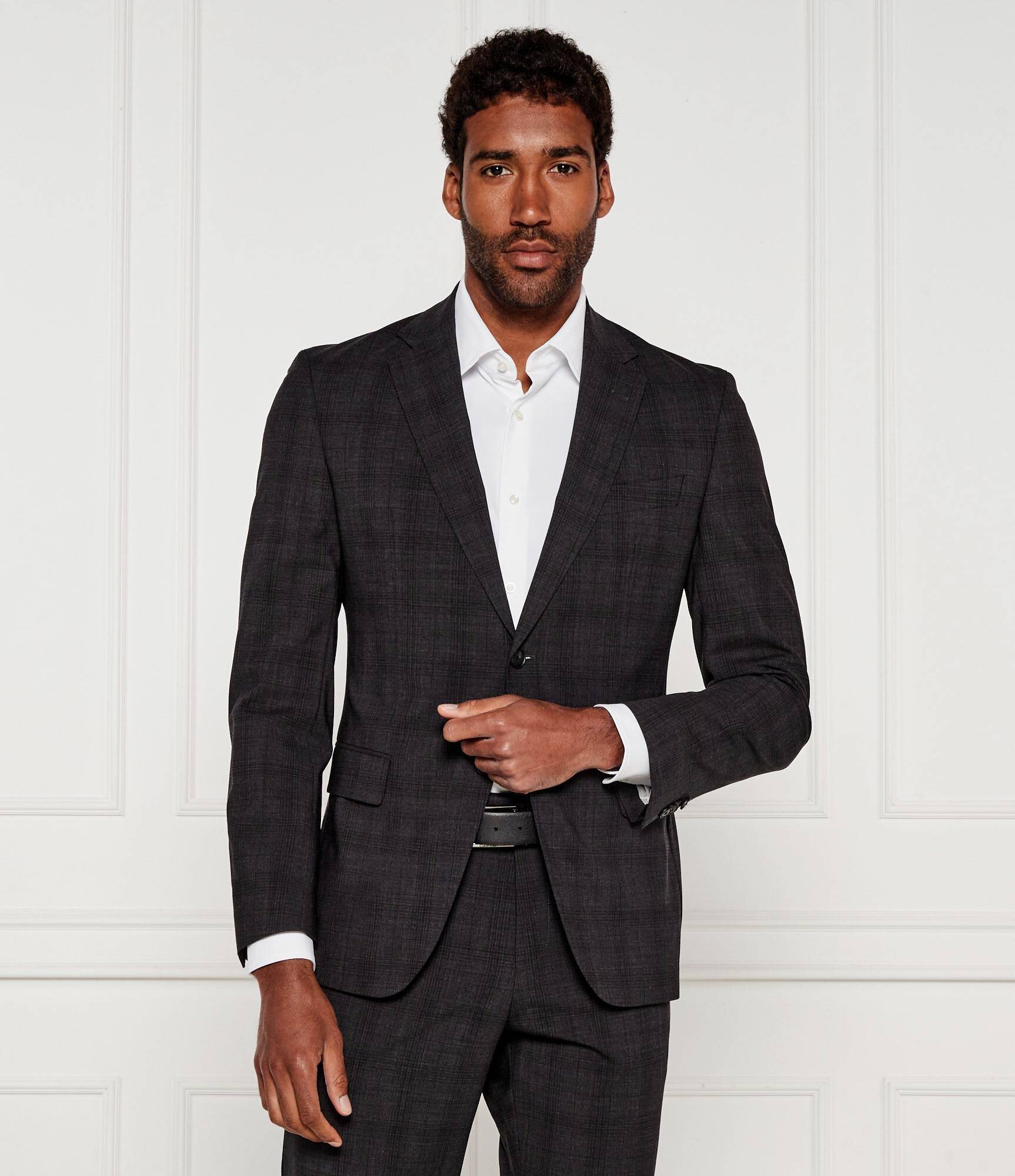 BOSS BLACK De lână costum P-Huge-2Pcs-252 | Slim Fit