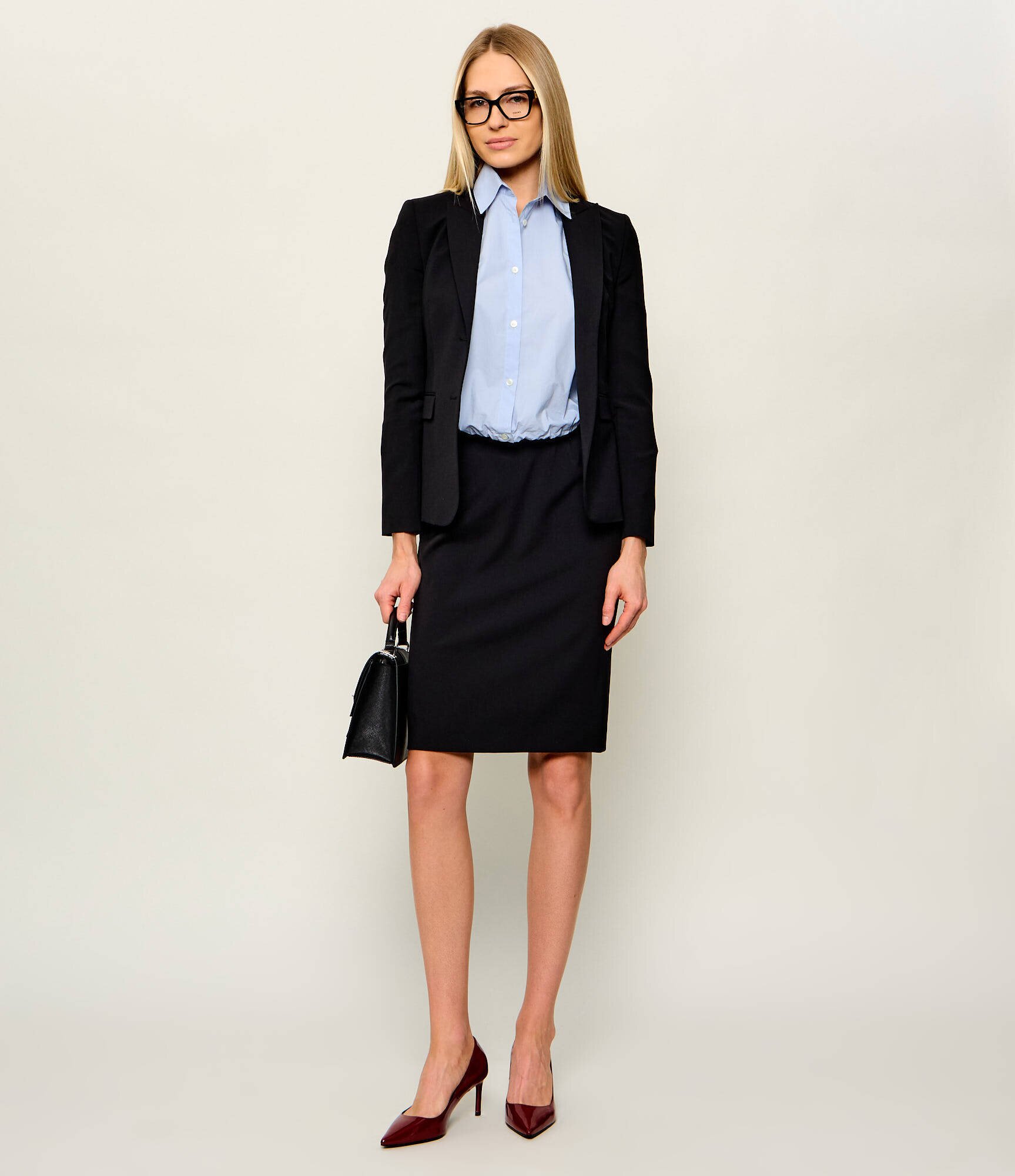 BOSS BLACK de lână fustă vileah