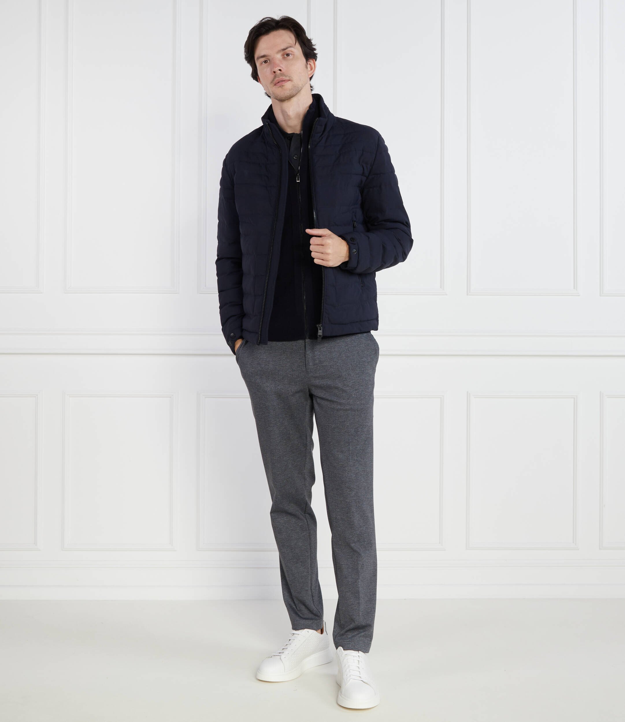 BOSS BLACK de lână geacă p-coldio | regular fit