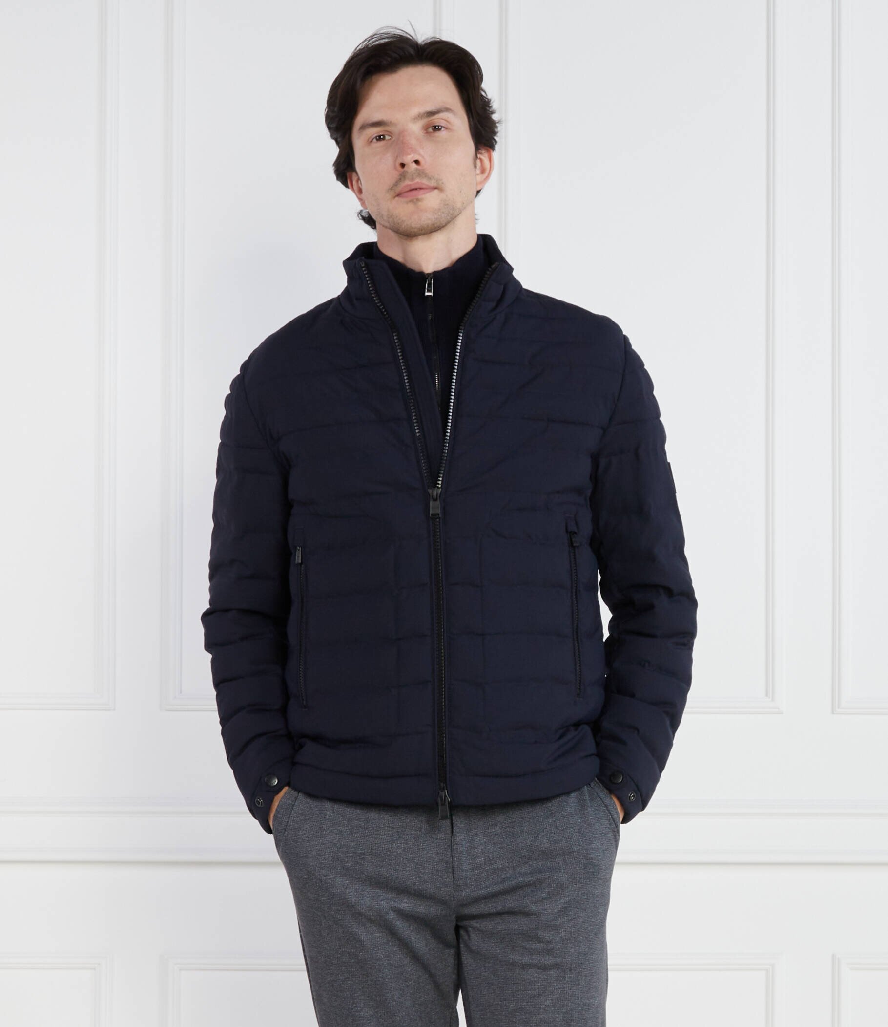 BOSS BLACK de lână geacă p-coldio | regular fit