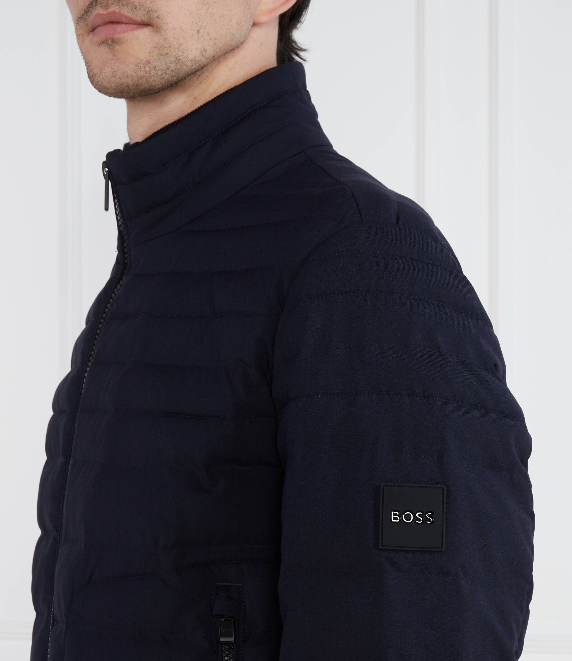 BOSS BLACK de lână geacă p-coldio | regular fit