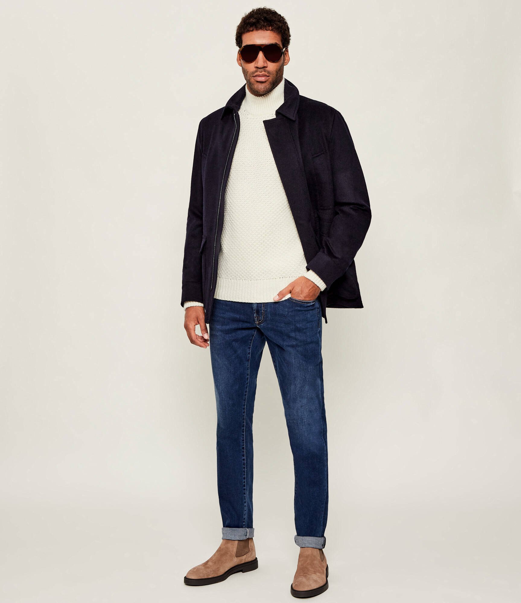 BOSS BLACK De lână guler înalt C-Heletto | regular fit