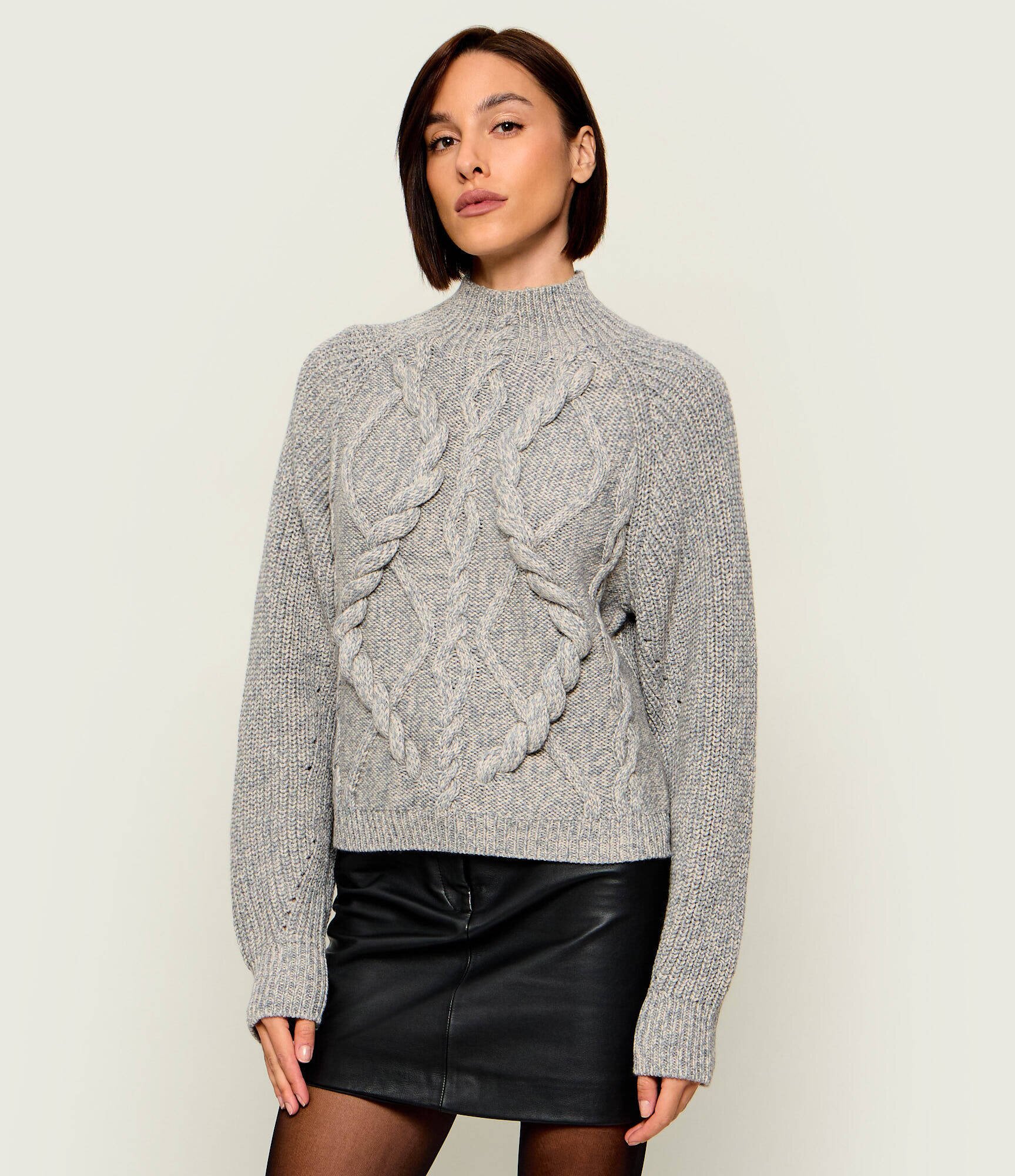 BOSS BLACK De lână guler înalt Frescienne | Relaxed fit