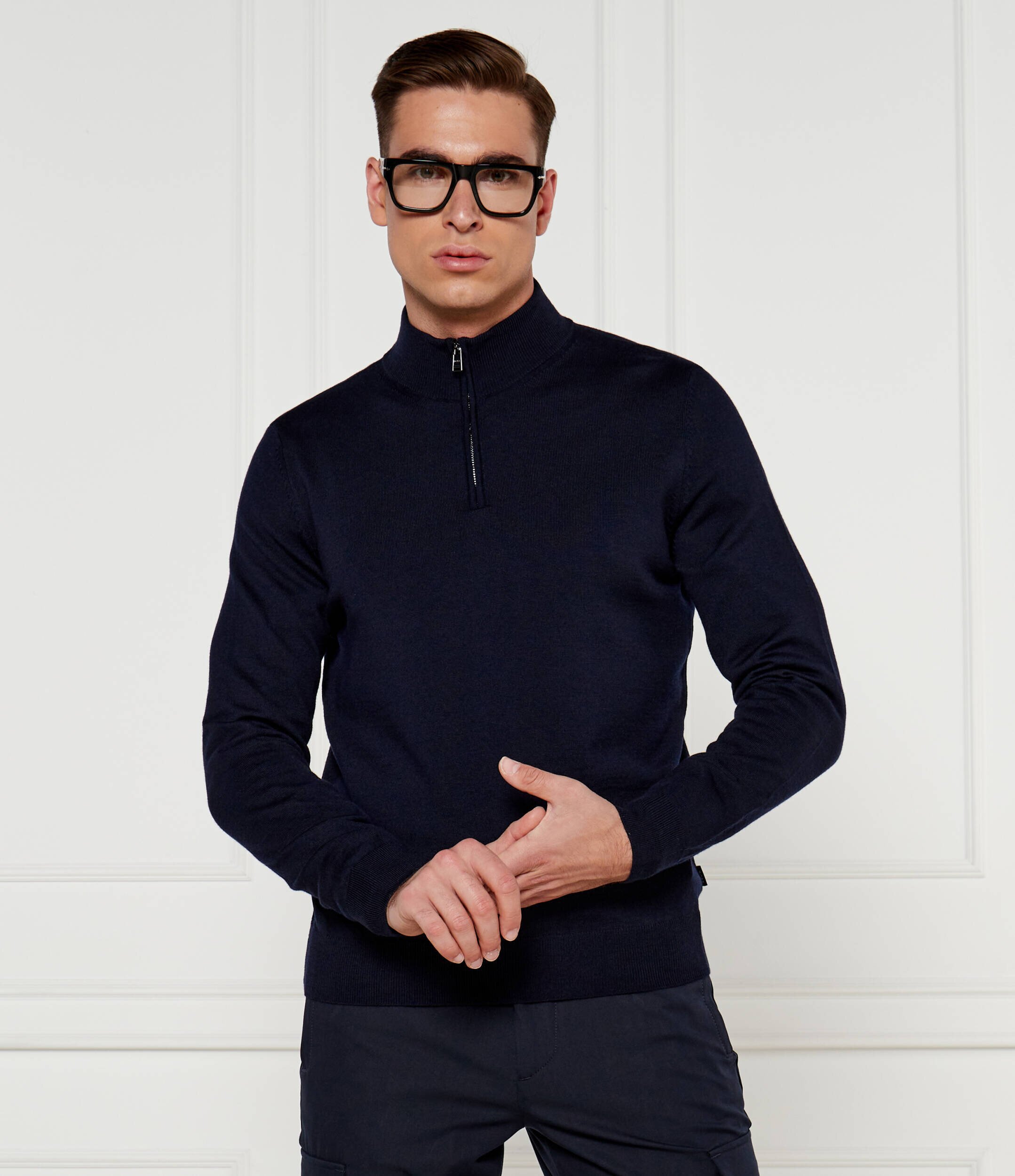 BOSS BLACK De lână maletă Ebenji | Regular Fit