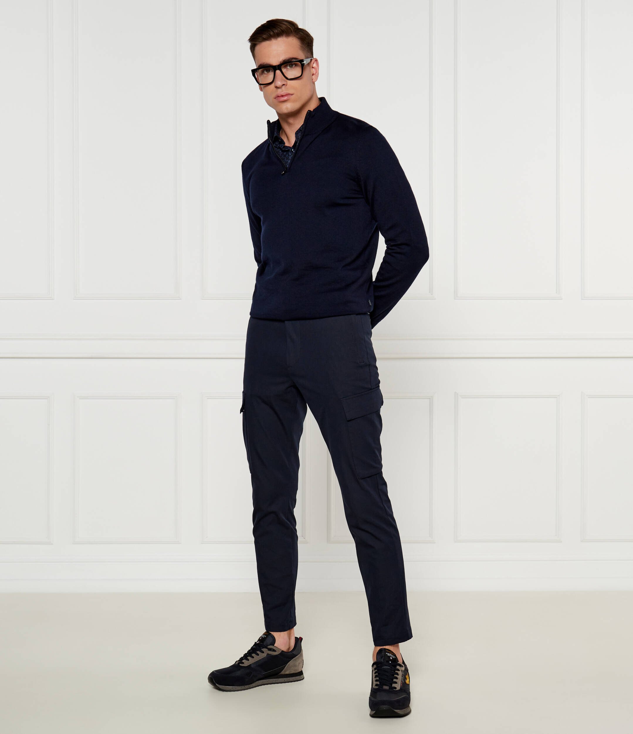 BOSS BLACK De lână maletă Ebenji | Regular Fit