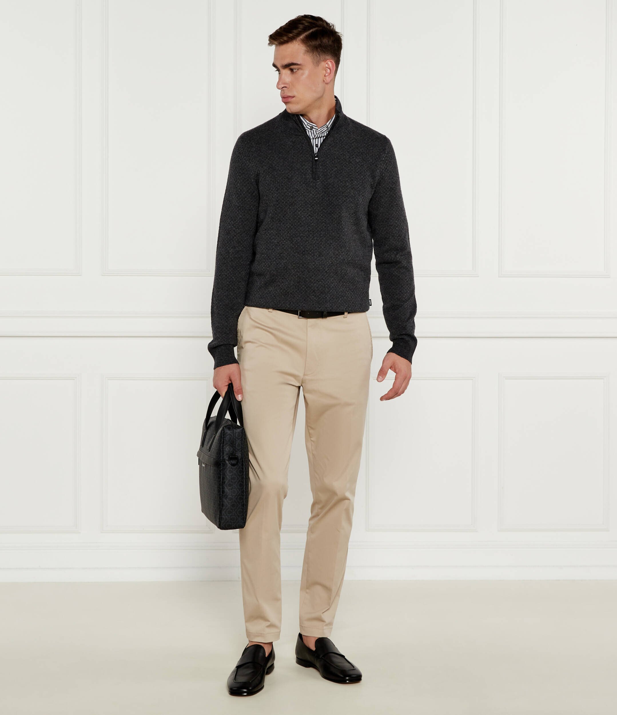 BOSS BLACK De lână maletă H-Eltorino | Regular Fit