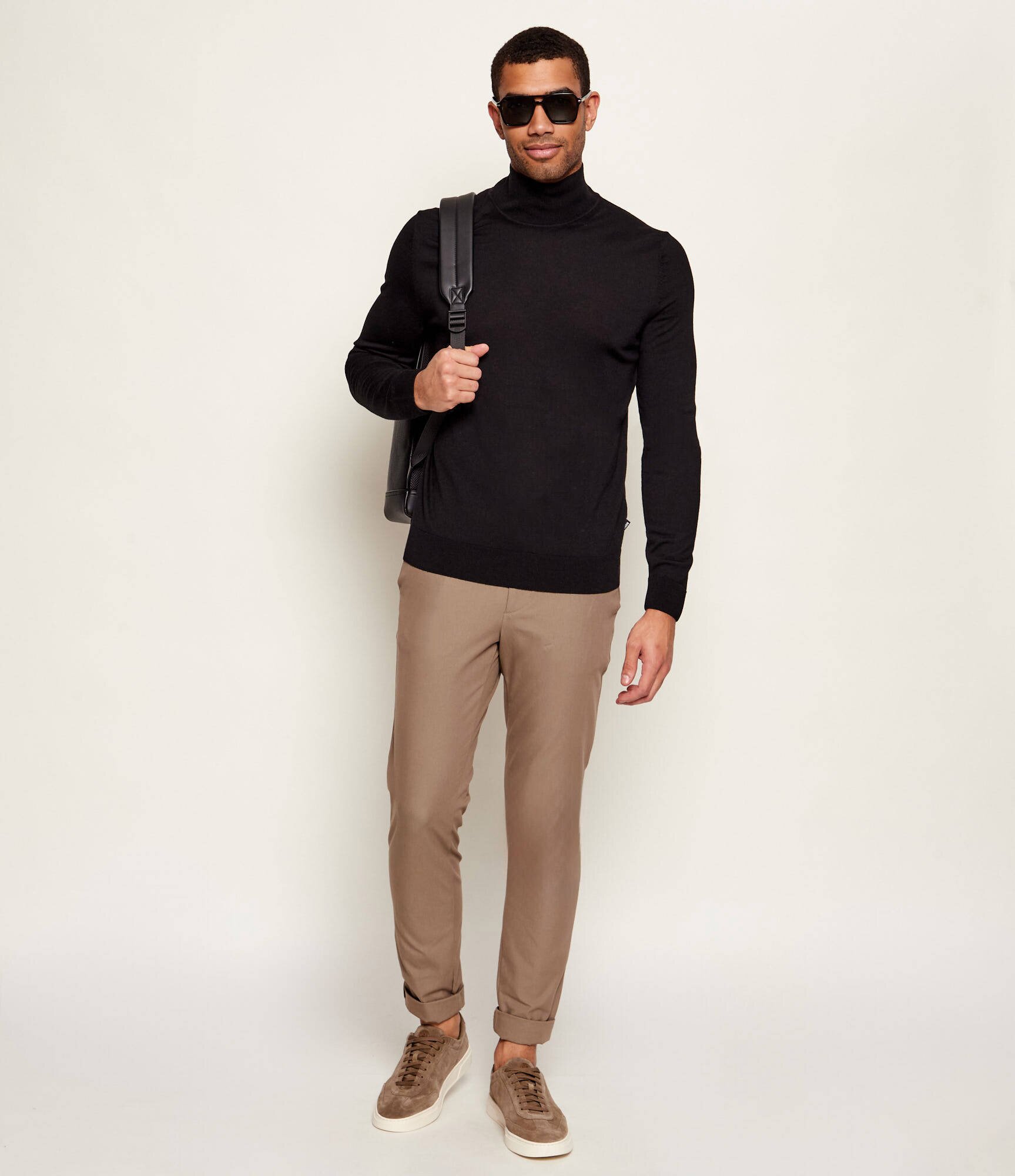 BOSS BLACK De lână maletă H-Helixon | Slim Fit cu adaos de mătase