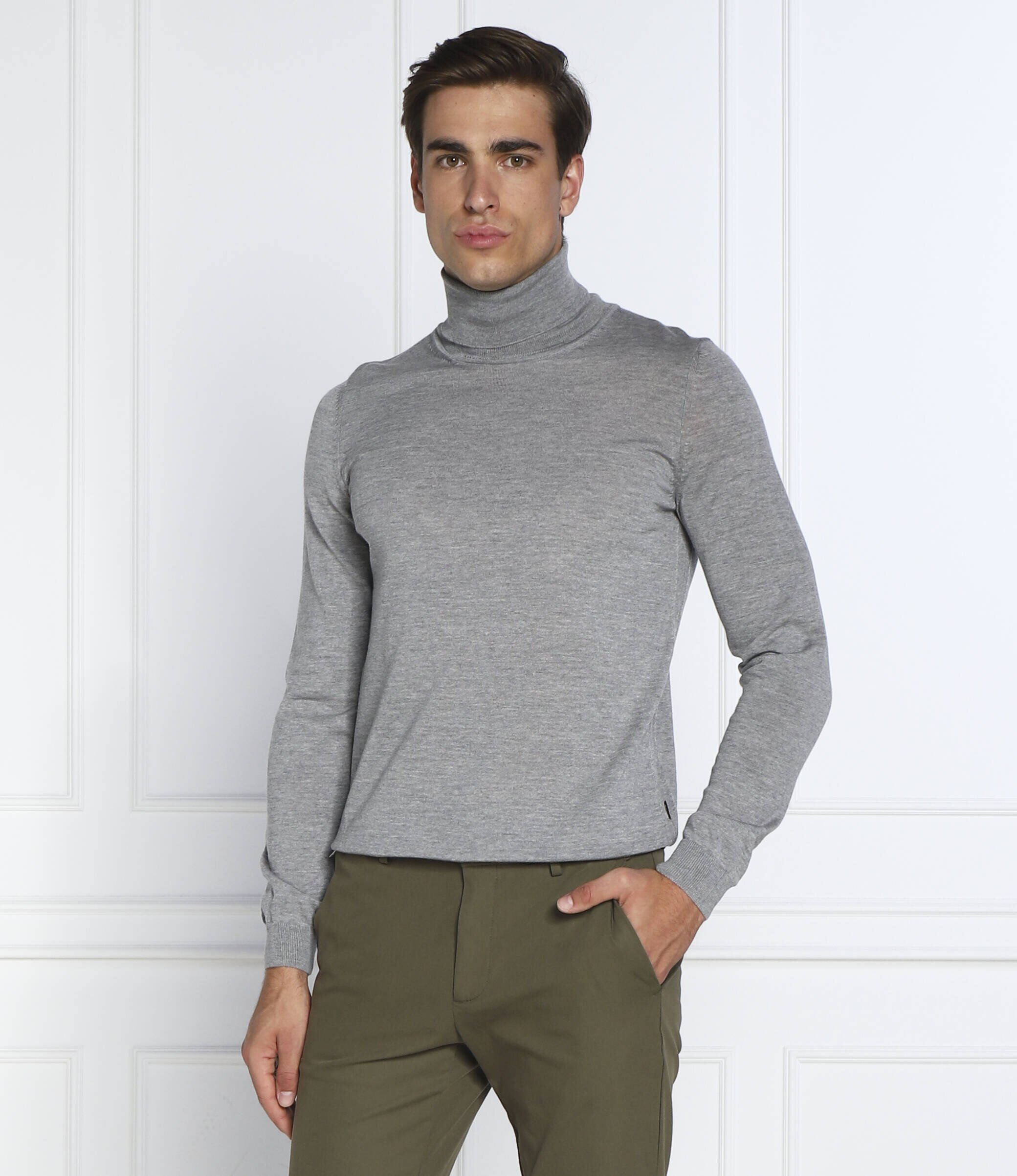 BOSS BLACK de lână maletă musso-p | slim fit