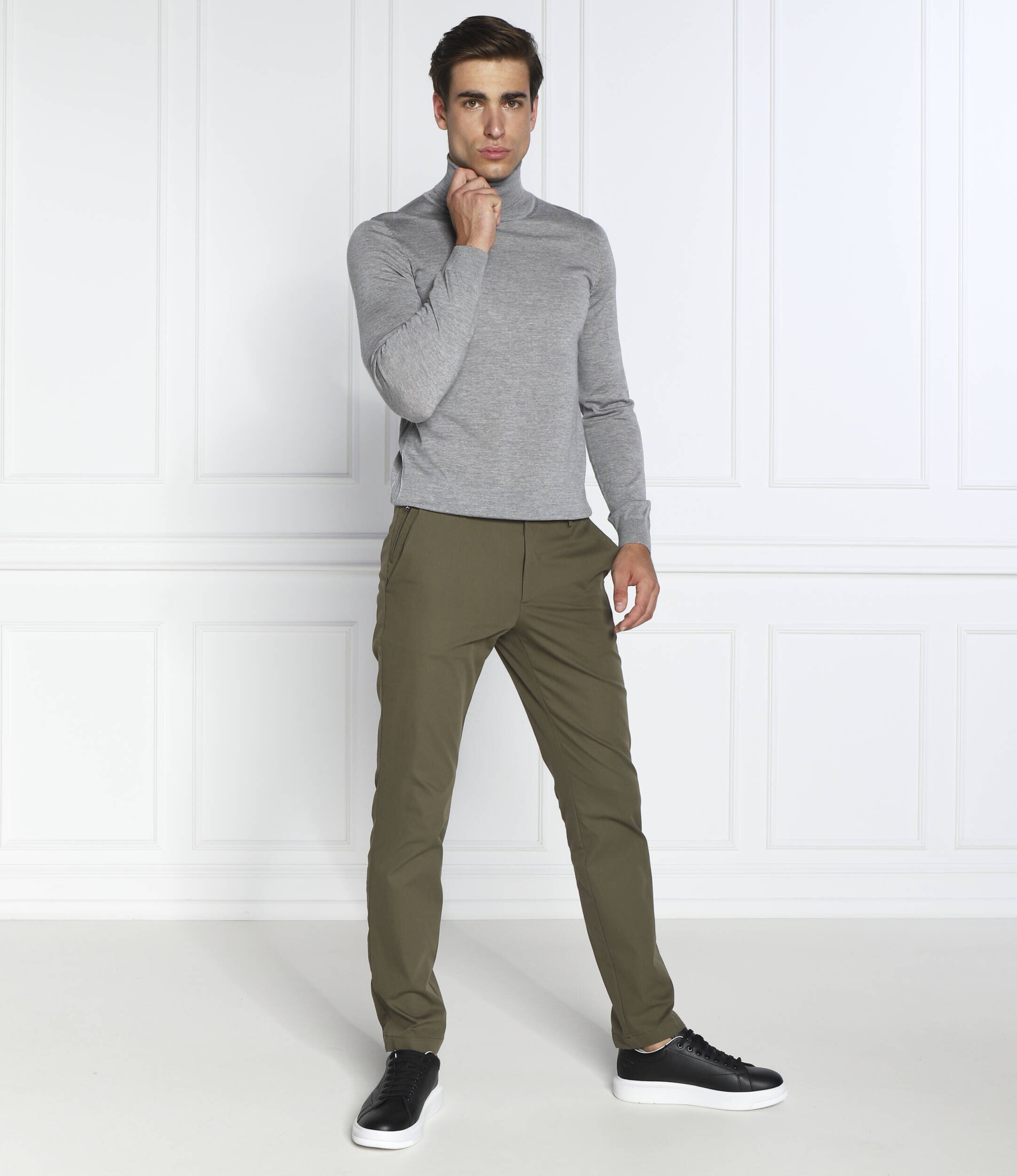 BOSS BLACK de lână maletă musso-p | slim fit