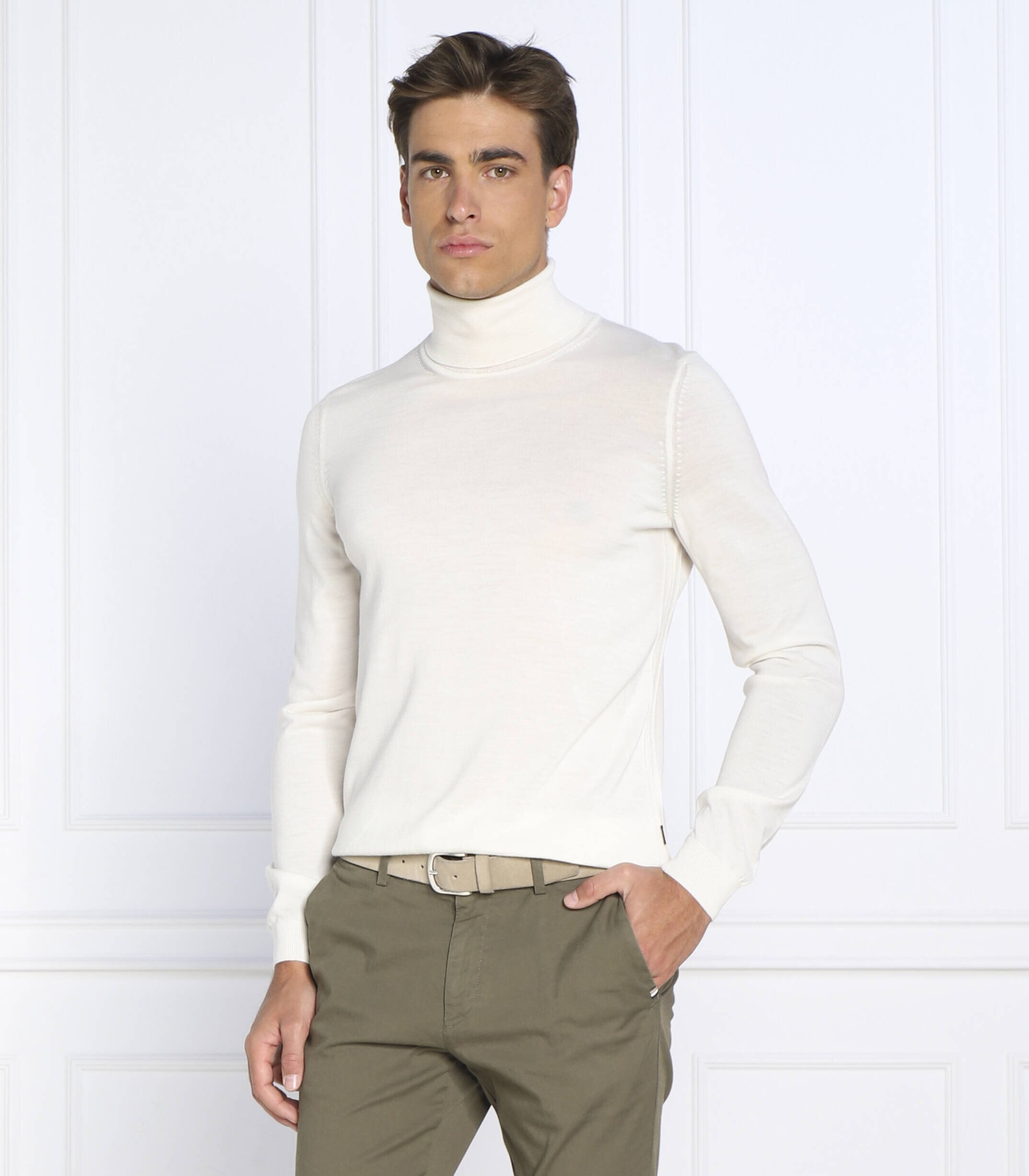 BOSS BLACK de lână maletă musso-p | slim fit