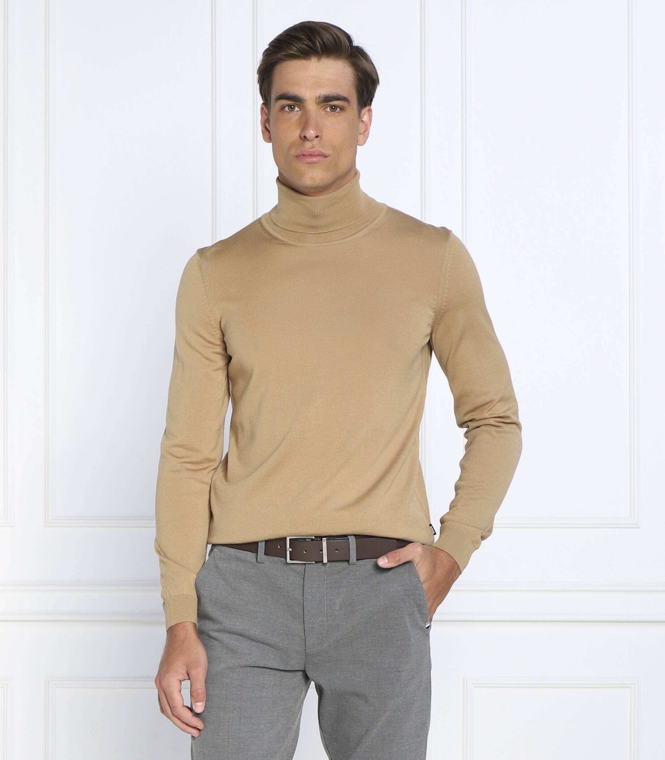 BOSS BLACK de lână maletă musso-p | slim fit