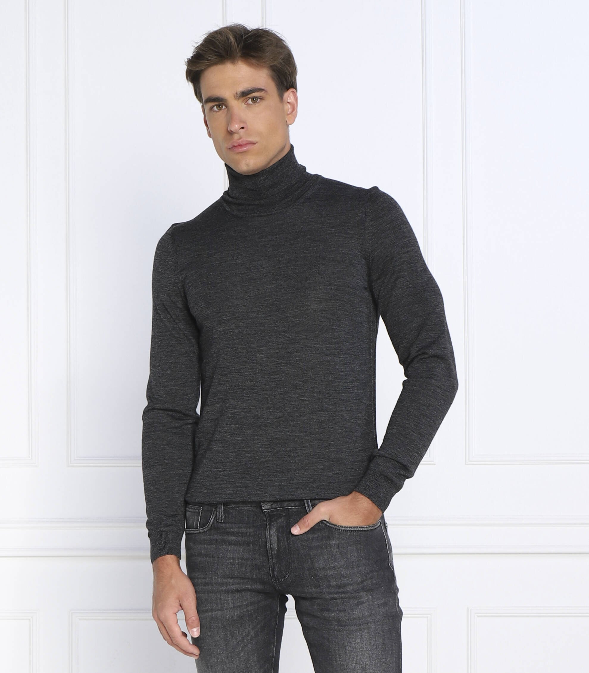 BOSS BLACK de lână maletă musso-p | slim fit