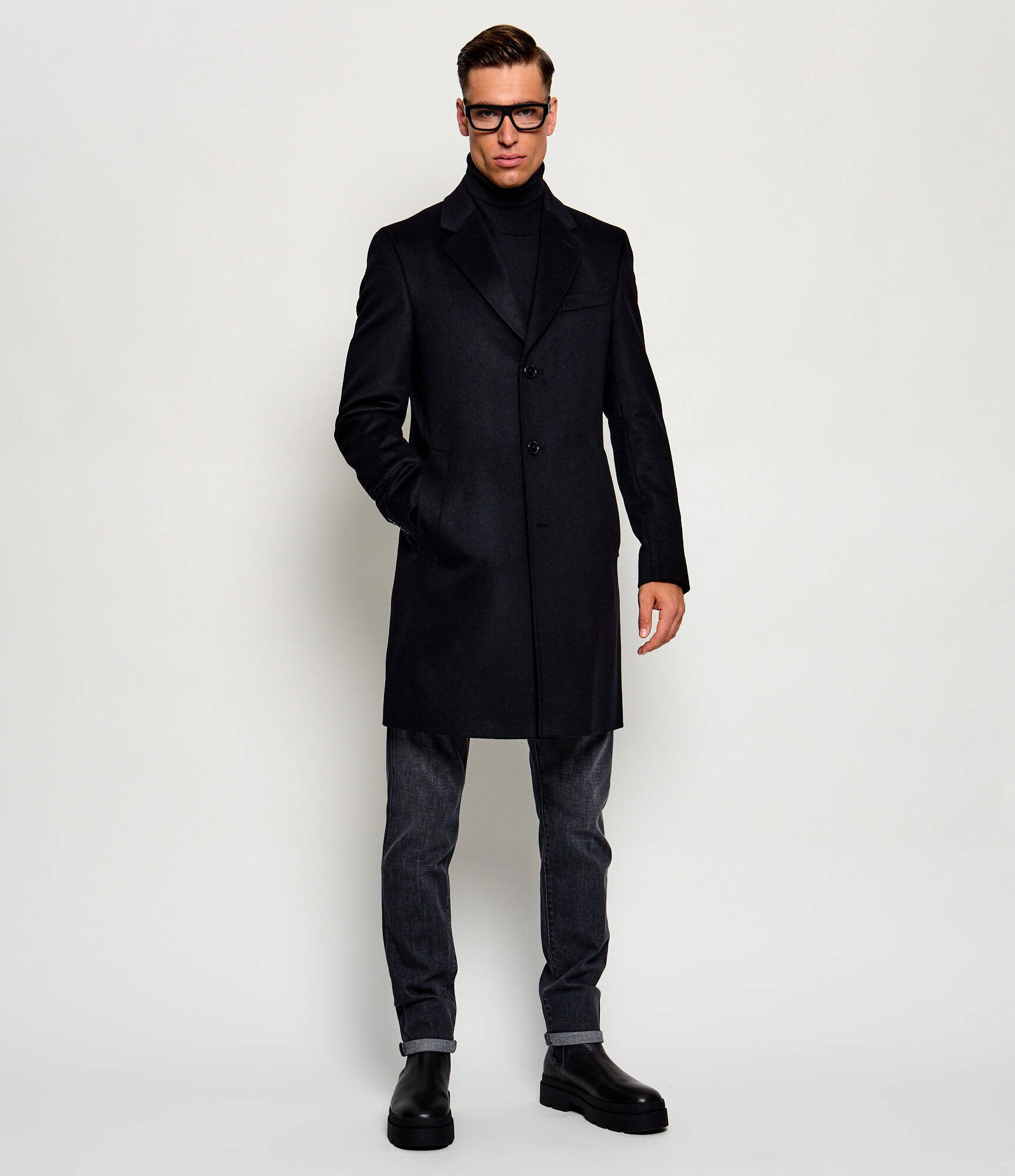 BOSS BLACK De lână palton H-Hyde-264 cu adaos de cașmir