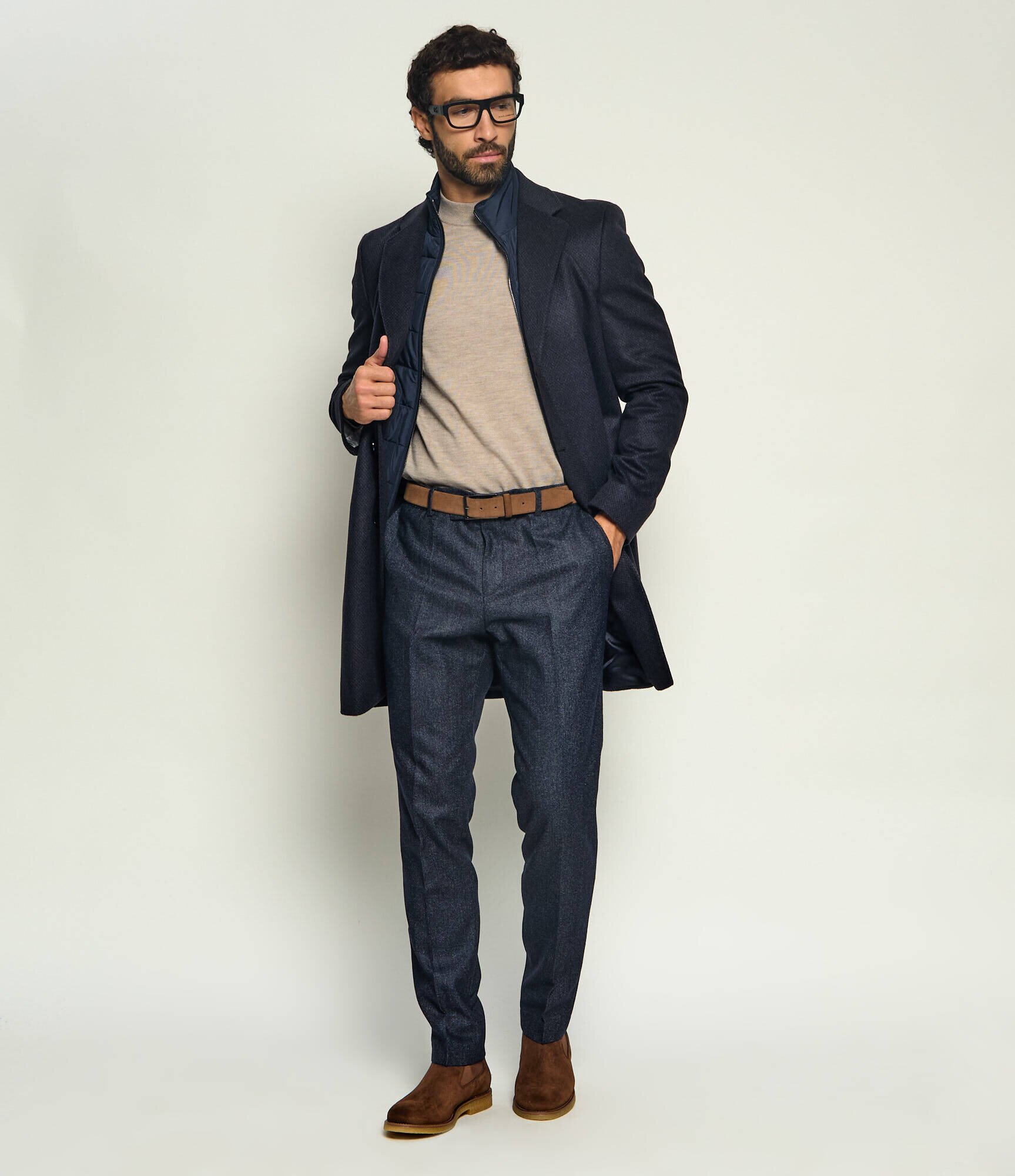 BOSS BLACK De lână pantaloni H-Genius-263 | Slim Fit cu adaos de cașmir