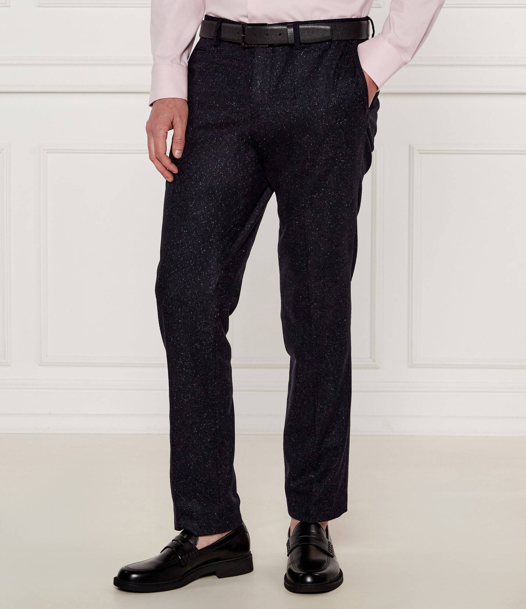 BOSS BLACK De lână pantaloni H-Genius-DTL-243 | Slim Fit cu adaos de mătase