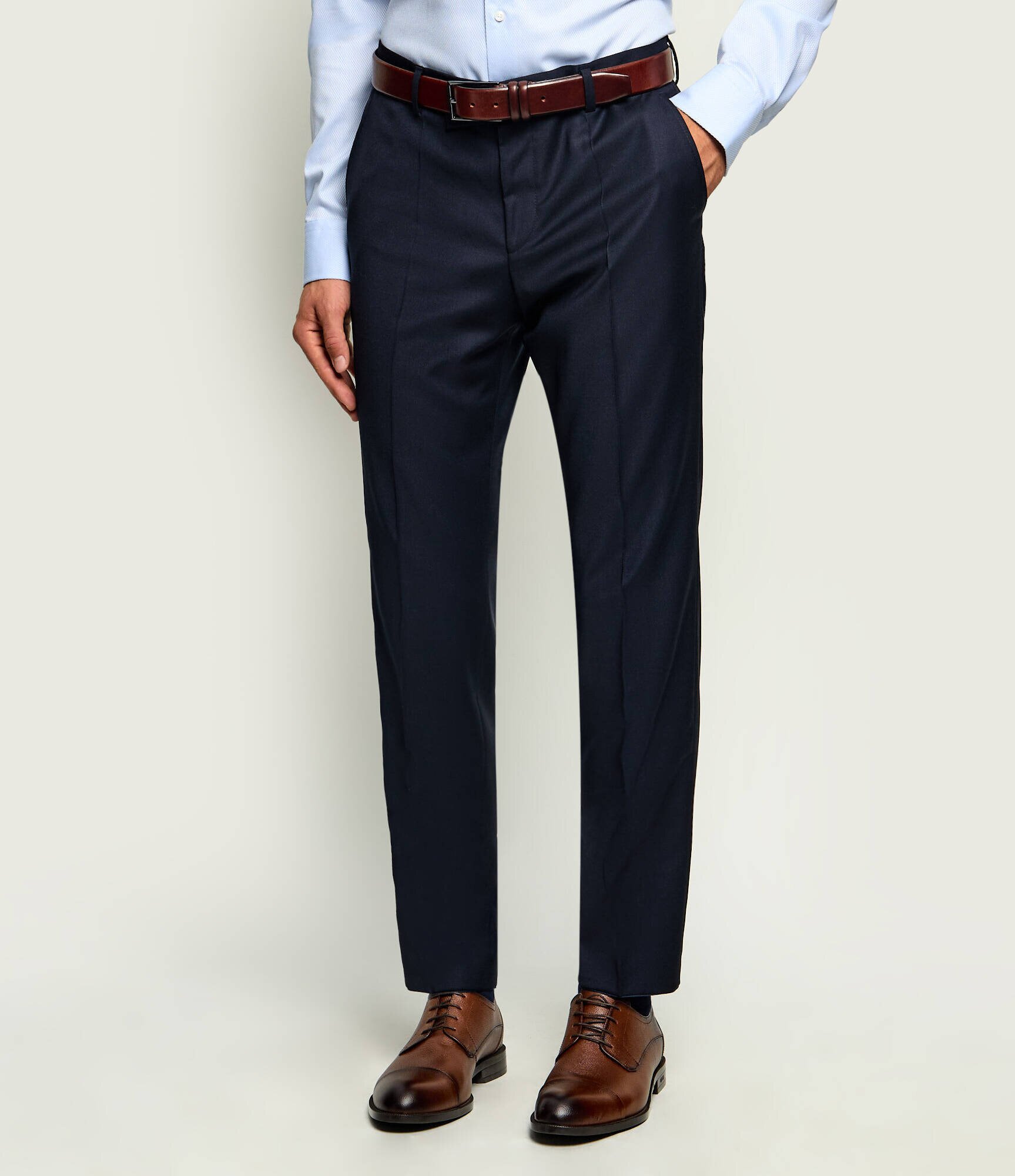 BOSS BLACK De lână pantaloni H-George-263 | Slim Fit
