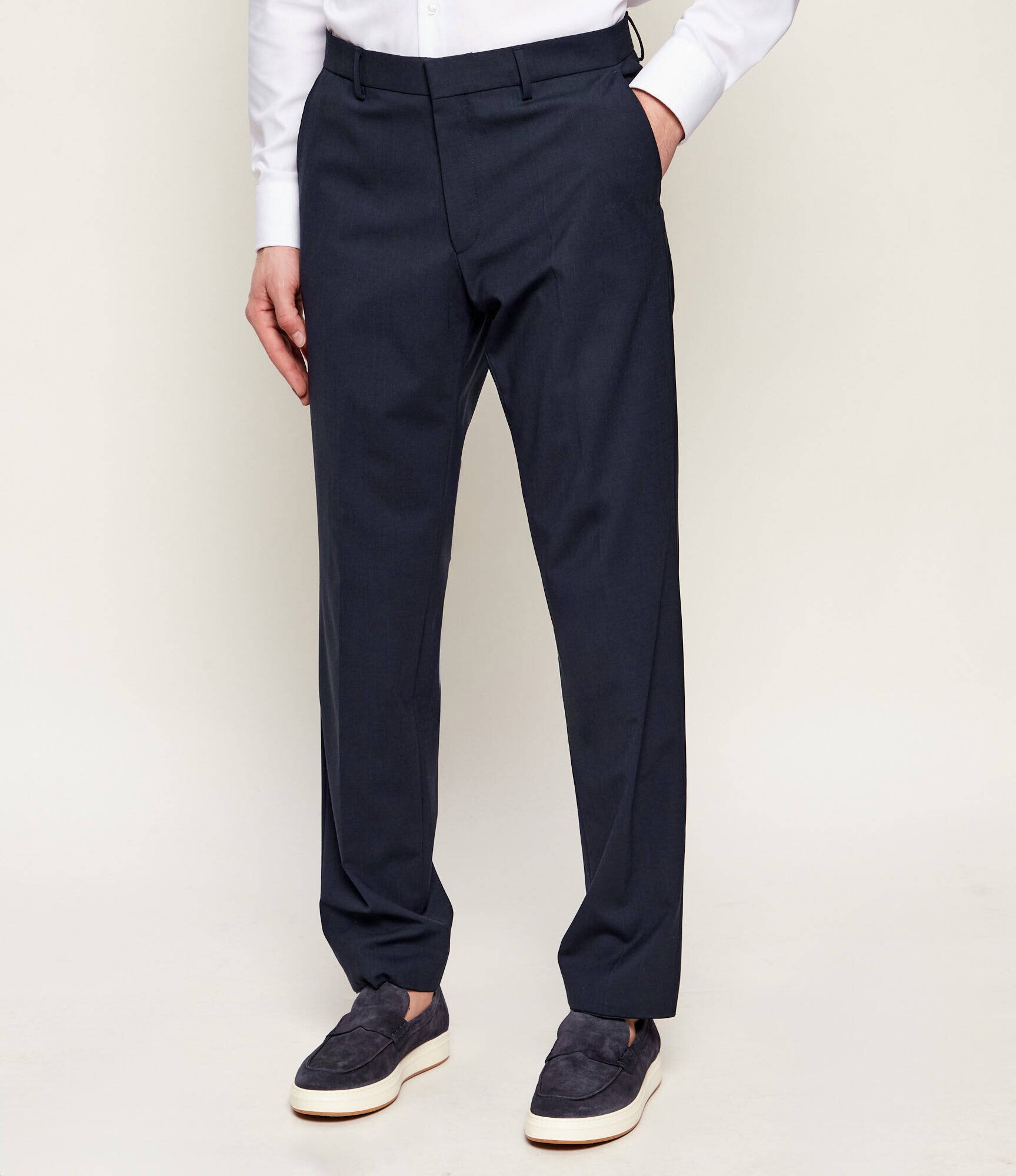 BOSS BLACK de lână pantaloni h-lenon-mm-224 | regular fit